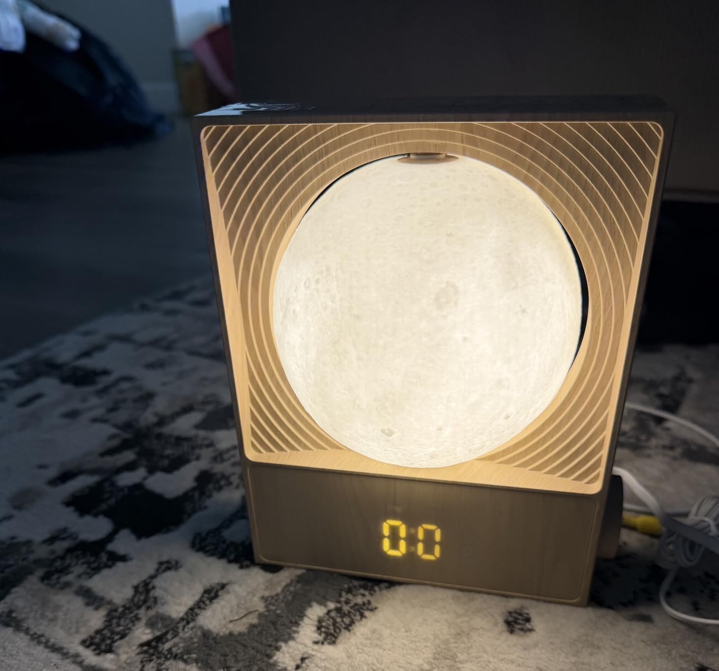 Sunrise Alarm Clock, White Noise Machine & Meteor Moonlight - 10 Soothing Sounds, Dual Alarms, 30/60/90min Timer, Easy Snooze - Bedroom Gift for Insomnia Adults/Women - Wood Customer Review Sunrise Alarm Clock, White Noise Machine & Meteor Moonlight - 10 Soothing Sounds, Dual Alarms, 30/60/90min Timer, Easy Snooze - Bedroom Gift for Insomnia Adults/Women - Wood - Customer Photo 1