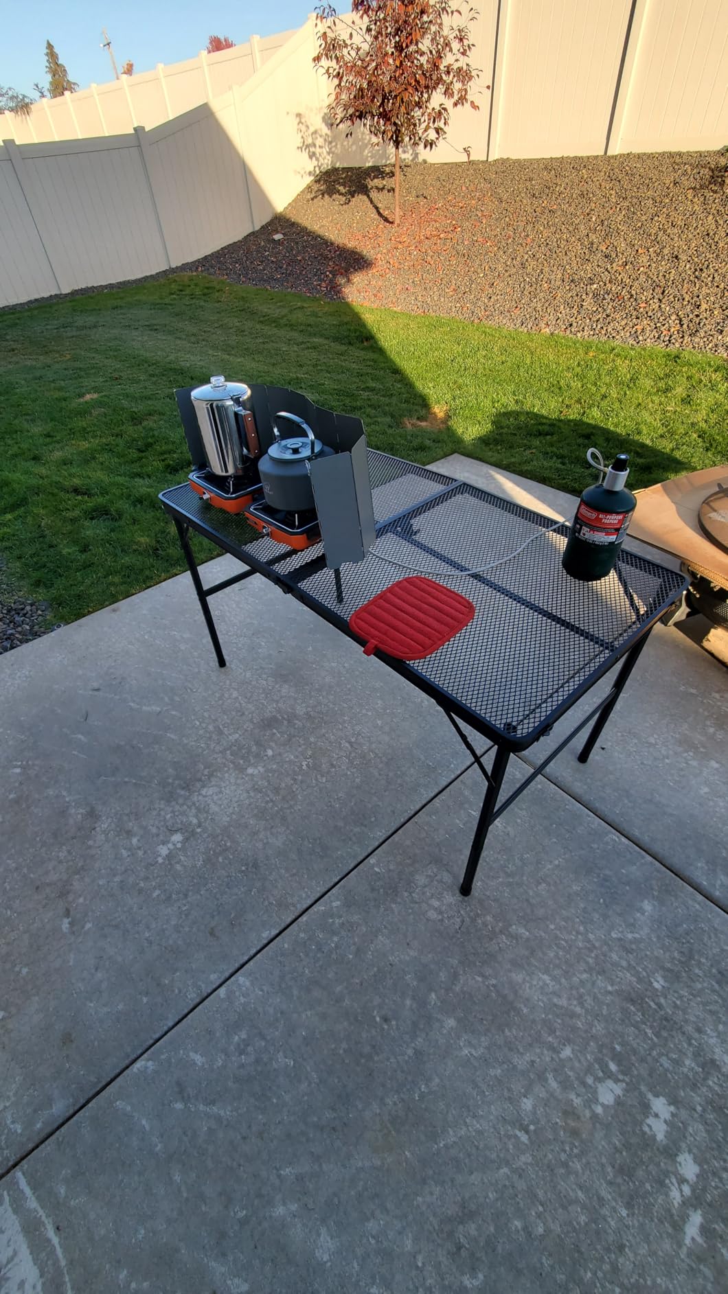 ODSD 2 Burner Camping Stove with Windshield, 20000 BTU Propane Camp Stove, Portable Folding Gas Stove, Camping Essentials Gear Includes Frying Pan, Coffee Stand & Carry Bag, Green Customer Review ODSD 2 Burner Camping Stove with Windshield, 20000 BTU Propane Camp Stove, Portable Folding Gas Stove, Camping Essentials Gear Includes Frying Pan, Coffee Stand & Carry Bag, Green - Customer Photo 1