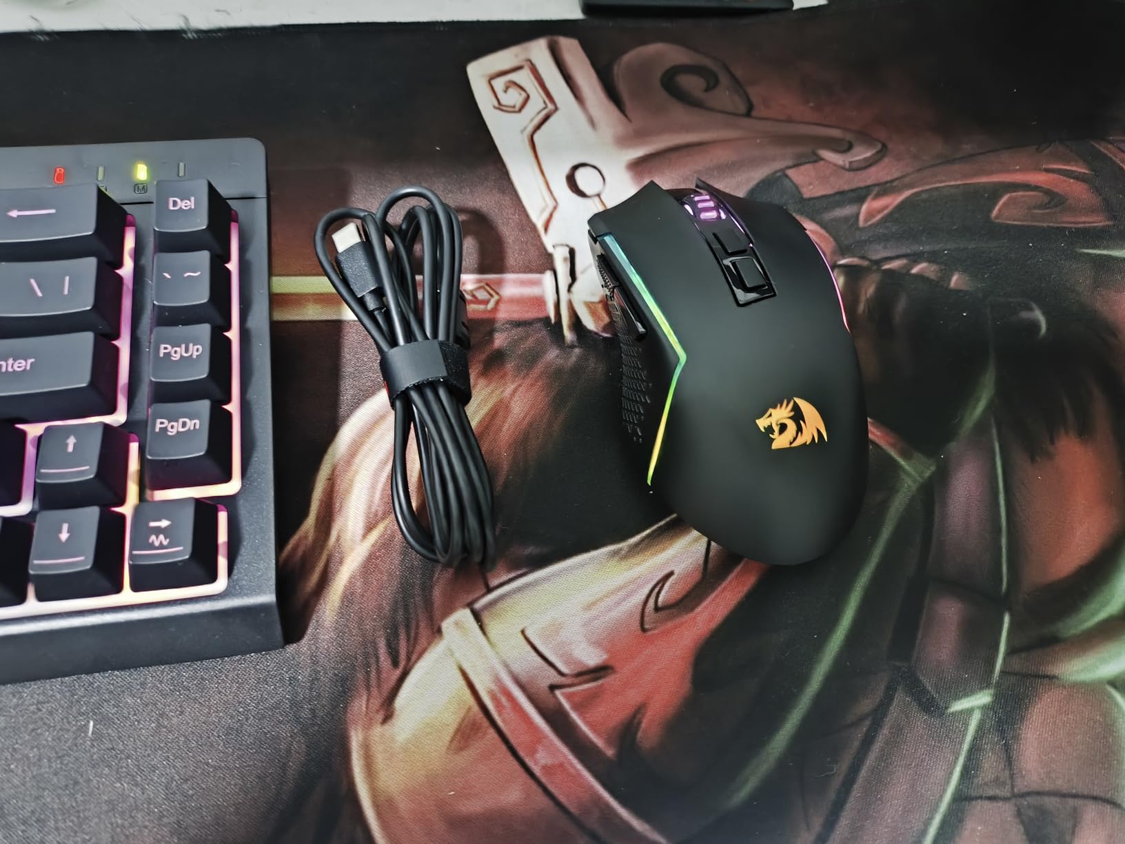 Redragon Wireless Gaming Keyboard and Mouse Combo, Bluetooth/2.4G/USB-C Wired, RGB Backlit, 60% Portable Quiet Rechargeable Membrane Macro Keyboard & 12800 DPI Mouse with Software for Win/MAC Customer Review Redragon Wireless Gaming Keyboard and Mouse Combo, Bluetooth/2.4G/USB-C Wired, RGB Backlit, 60% Portable Quiet Rechargeable Membrane Macro Keyboard & 12800 DPI Mouse with Software for Win/MAC - Customer Photo 1