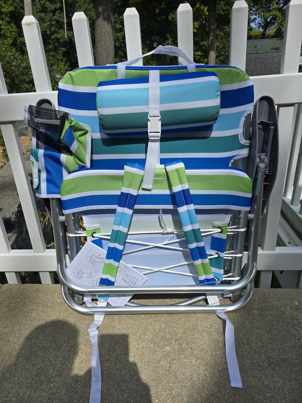 GarveeLife Backpack Beach Chair for Adults, Lightweight Portable Lay Flat Folding Beach Chair with 5 Reclining Positions, Backpack Straps, Phone Pocket, Cup Holder & Towel Bar Customer Review GarveeLife Backpack Beach Chair for Adults, Lightweight Portable Lay Flat Folding Beach Chair with 5 Reclining Positions, Backpack Straps, Phone Pocket, Cup Holder & Towel Bar - Customer Photo 5