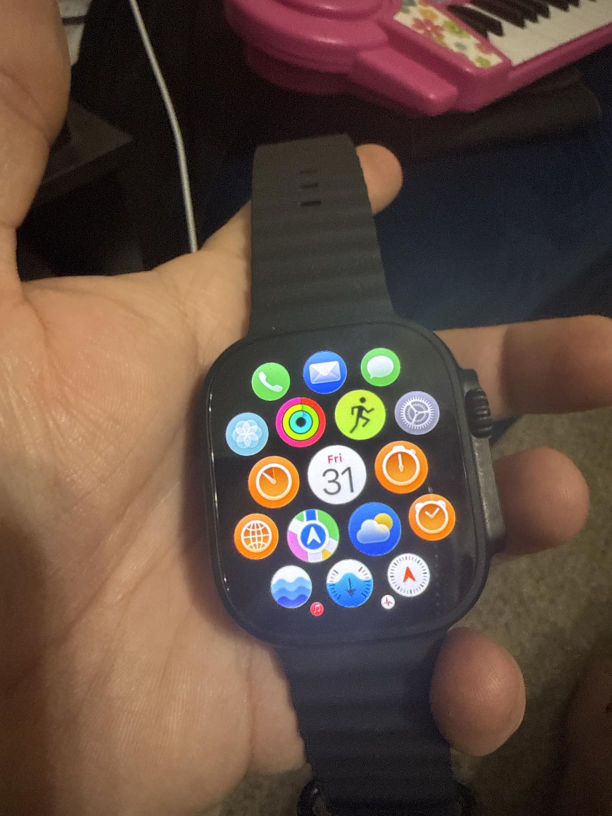 Apple Watch Ultra 3 [GPS + Cellular 49mm] Running & Multisport Smartwatch w/Rugged Titanium Case w/Black Ocean Band. Satellite Communications, Advanced Health & Fitness Tracking - Customer Photo 5