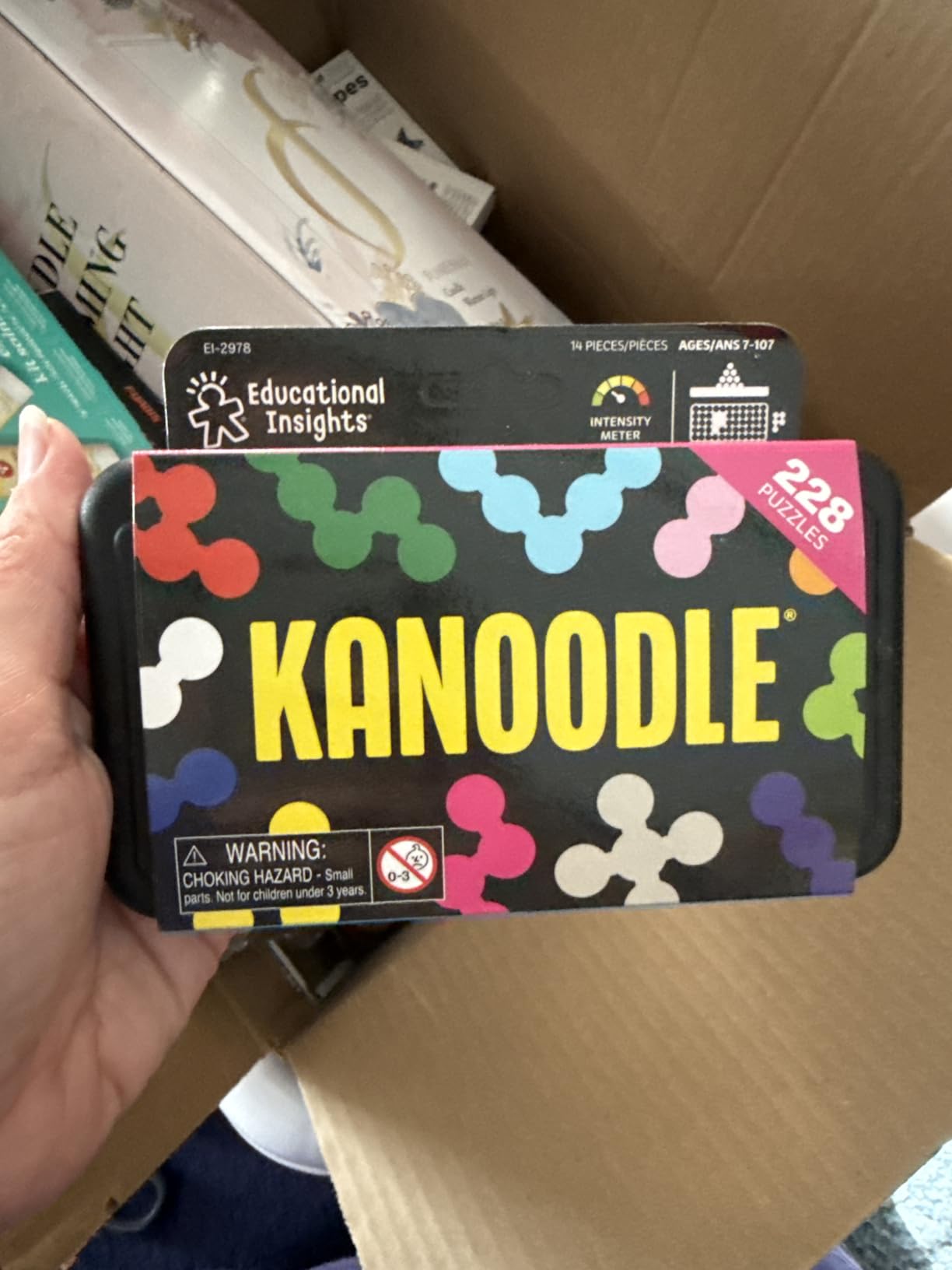 Educational Insights Kanoodle - Original 3D Brain Teaser Puzzle, Single Player Mind Challenge Toys, Handheld Travel Games, Challenging Logic Puzzles and Gifts for Kids, Teens & Adults Ages 7+ Customer Review Educational Insights Kanoodle - Original 3D Brain Teaser Puzzle, Single Player Mind Challenge Toys, Handheld Travel Games, Challenging Logic Puzzles and Gifts for Kids, Teens & Adults Ages 7+ - Customer Photo 2