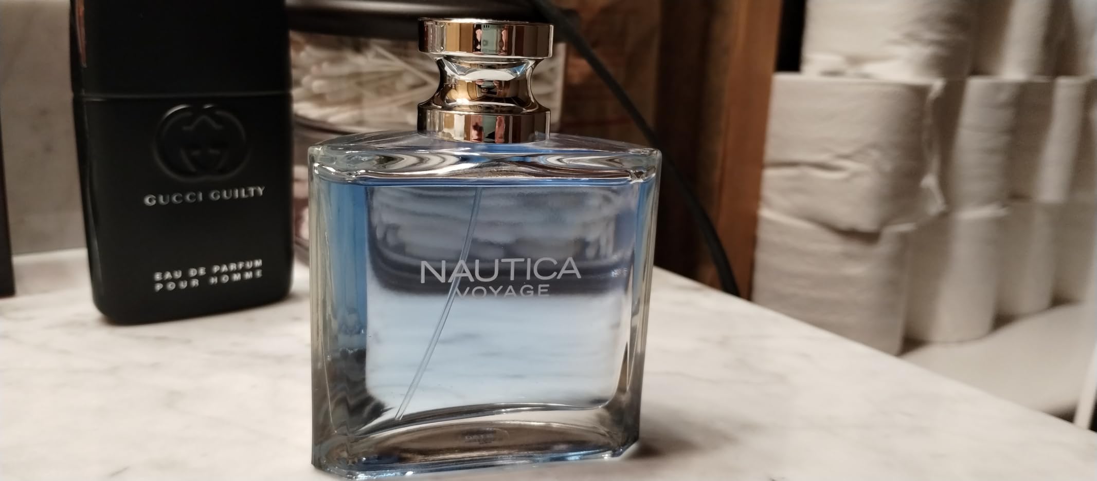 Nautica Voyage Eau De Toilette, Cologne and Fragrance For Men, Fresh, Romantic, Fruity Scent Woody, Aquatic Notes of Apple, Water Lotus, Cedarwood, and Musk Ideal Day Wear, Long Lasting 3.3Fl oz - Customer Photo 1