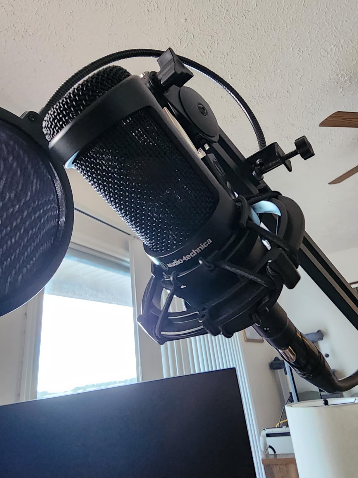 Audio-Technica AT2035 Cardioid Condenser Microphone, Perfect for Studio, Podcasting & Streaming, XLR Output, Includes Custom Shock Mount - Customer Photo 001