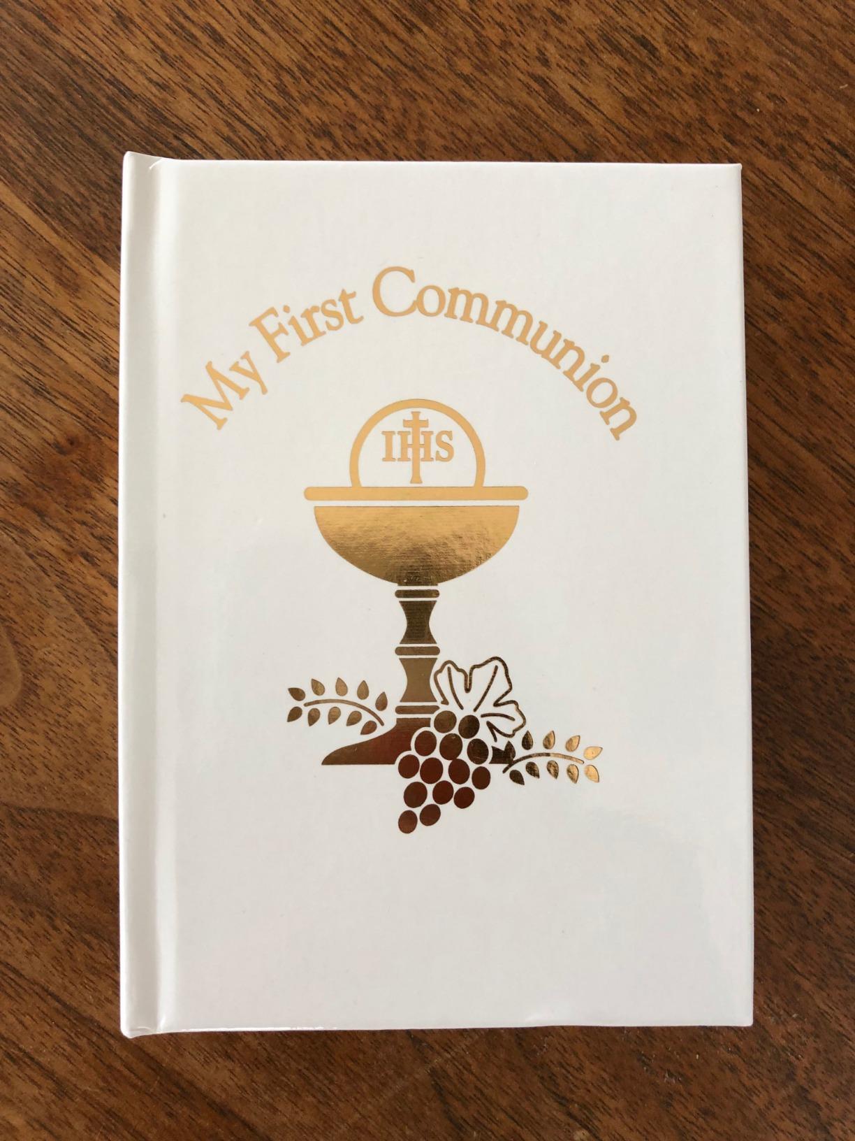 Roman 5-Piece My First Communion Gift Set for Girls – White & Gold Book and Accessory Bundle - Customer Photo 1