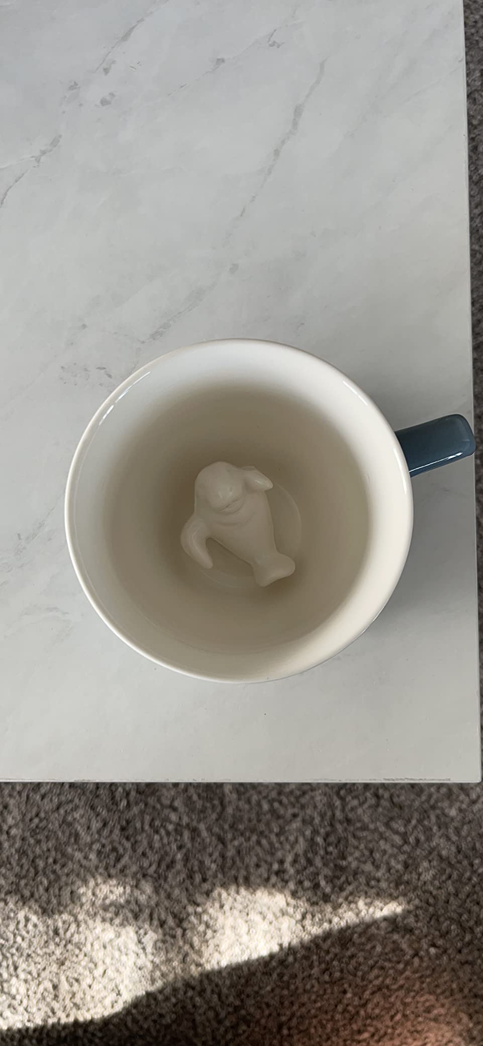 Creature Cups Sea Otter Ceramic Mug – 11 oz Gray Blue Coffee Cup with Hidden 3D Otter Inside – Unique Gift for Coffee, Tea & Ocean Lovers - Customer Photo 1