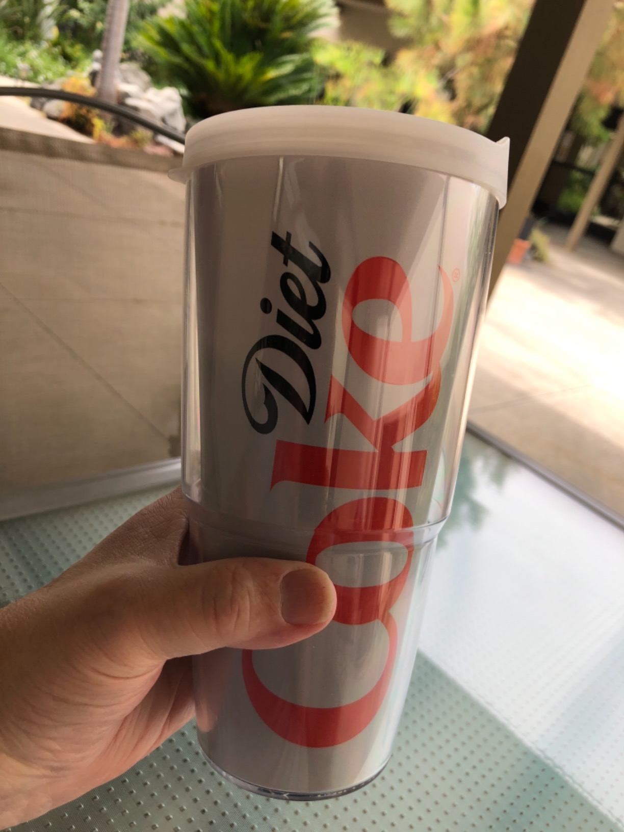 Tervis Plastic, Coca-Cola - Diet Coke Tumbler with Wrap and Frosted Lid 16oz, Clear Customer Review Tervis Plastic, Coca-Cola - Diet Coke Tumbler with Wrap and Frosted Lid 16oz, Clear - Customer Photo 1