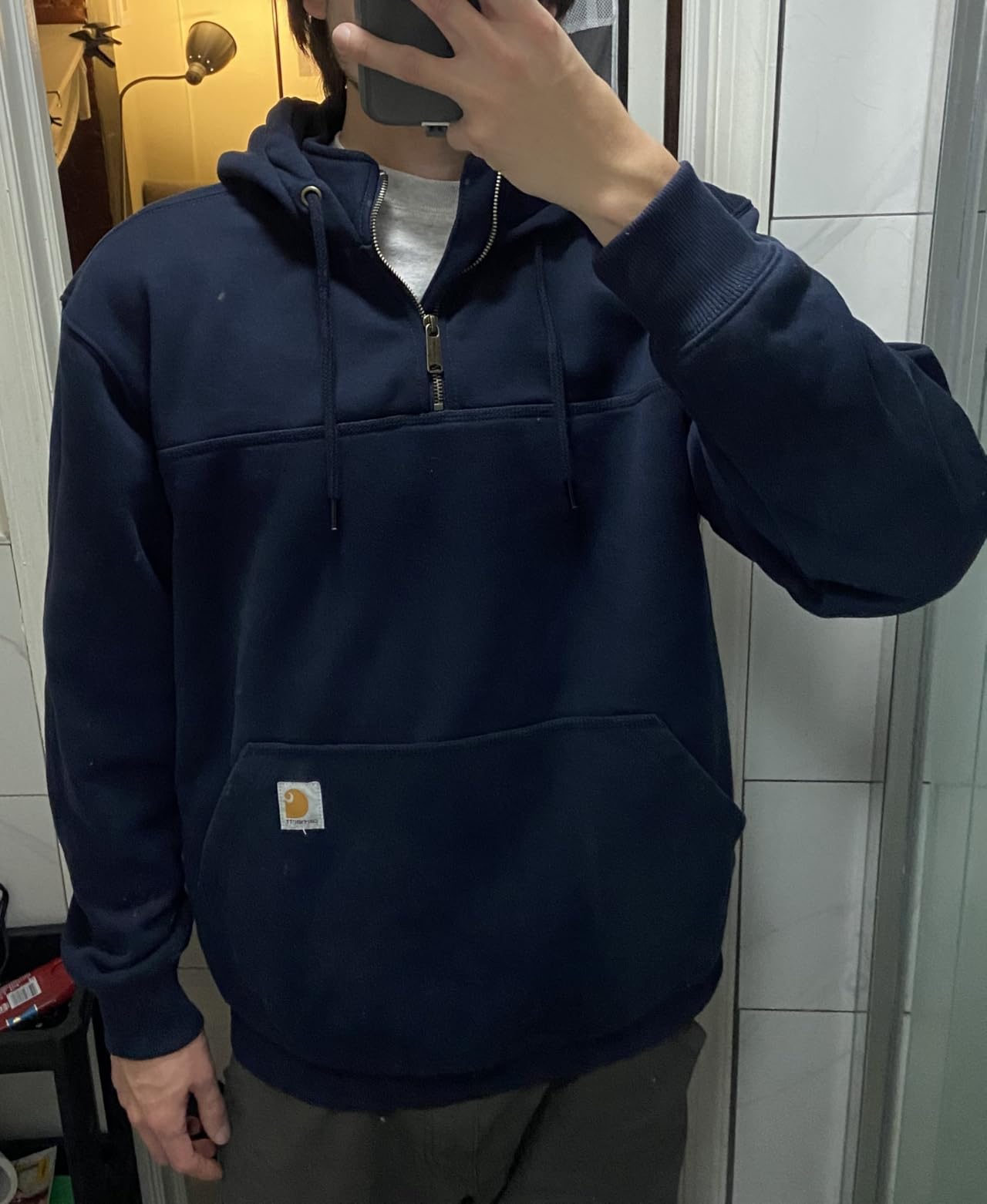Carhartt mens Rain Defender Loose Fit Heavyweight Quarter-zip Sweatshirt - Customer Photo 1