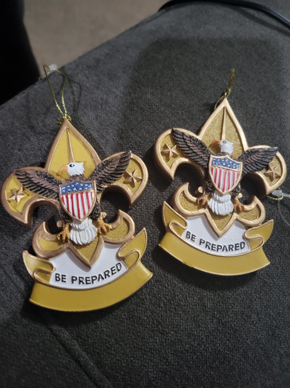 Kurt Adler Boy Scouts Eagle Badge and Fleur De Lis Ornaments Set of 2 - Customer Photo 5