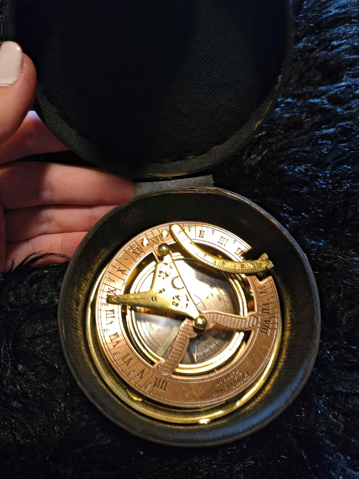 Brass Nautical - Antique Brass & Copper Sundial Compass, Sundial Clock in Box Gift Sun Clock Ship Replica Watch Customer Review Brass Nautical - Antique Brass & Copper Sundial Compass, Sundial Clock in Box Gift Sun Clock Ship Replica Watch - Customer Photo 1