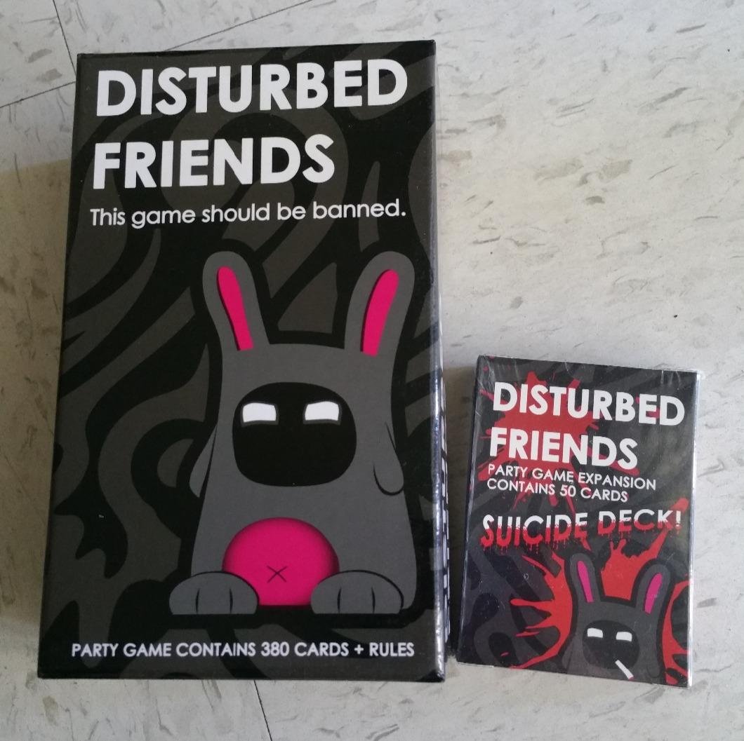 Disturbed Friends Party Game - Find Out Who Your Friends are! Hilarious Card Game for Adults for White Elephant Parties, Stocking Stuffers and Board Games Night with Your Friends - Customer Photo 1