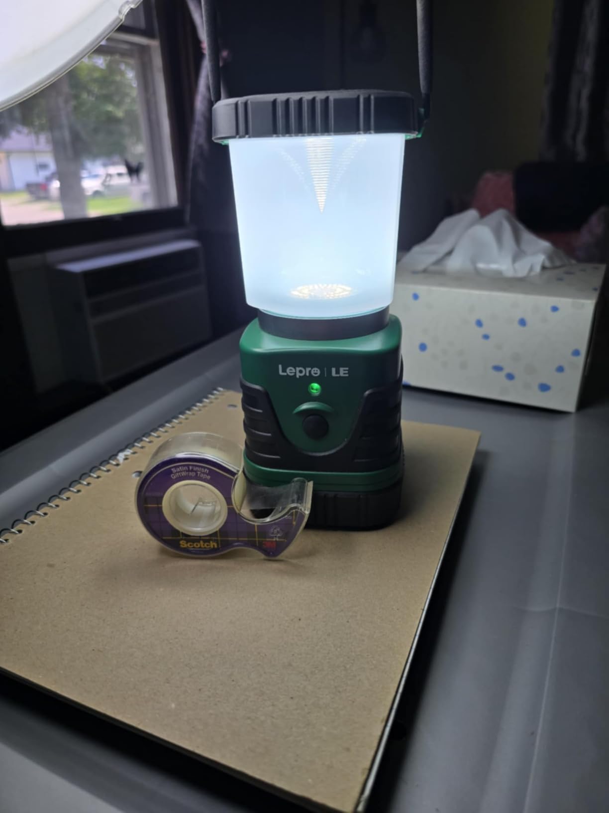 Lighting EVER 1000LM LED Camping Lantern Rechargeable, 4400mAh Power Bank, Camping Essential with 4 Light Modes, IP44 Waterproof Lantern Flashlight for Hurricane Emergency, Hiking, USB Cable Included - Customer Photo 1