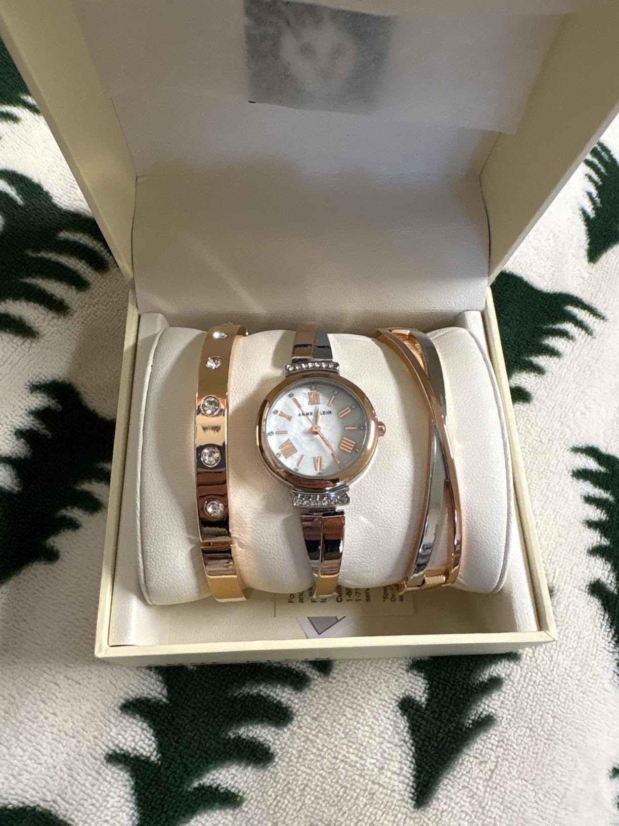 Anne Klein Women's Premium Crystal Accented Bangle Watch Set, AK/2245 Customer Review Anne Klein Women's Premium Crystal Accented Bangle Watch Set, AK/2245 - Customer Photo 2