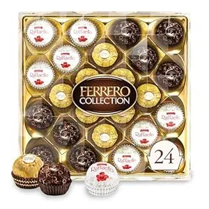 Ferrero Collection, Premium Assorted, Hazelnut, Dark Chocolate and Coconut, 24 Count Holiday Gift Box, 9.1 oz - Customer Photo 1