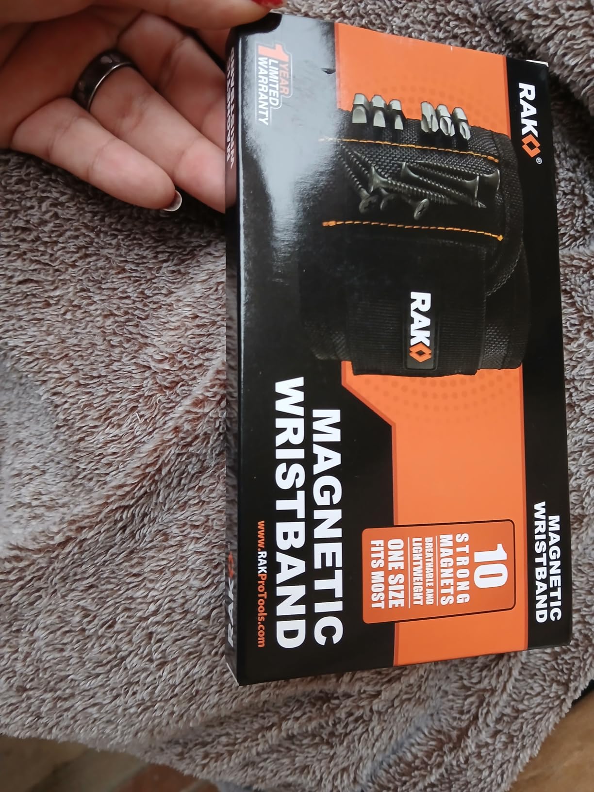 RAK Magnetic Wristband Gifts for Men - Premium Tool Belt for Holding Screws Nails with Powerful Magnets, Cool Gadgets Stocking Stuffers for Men, Holiday for Dad, Husband, Grandpa, Him - Customer Photo 2