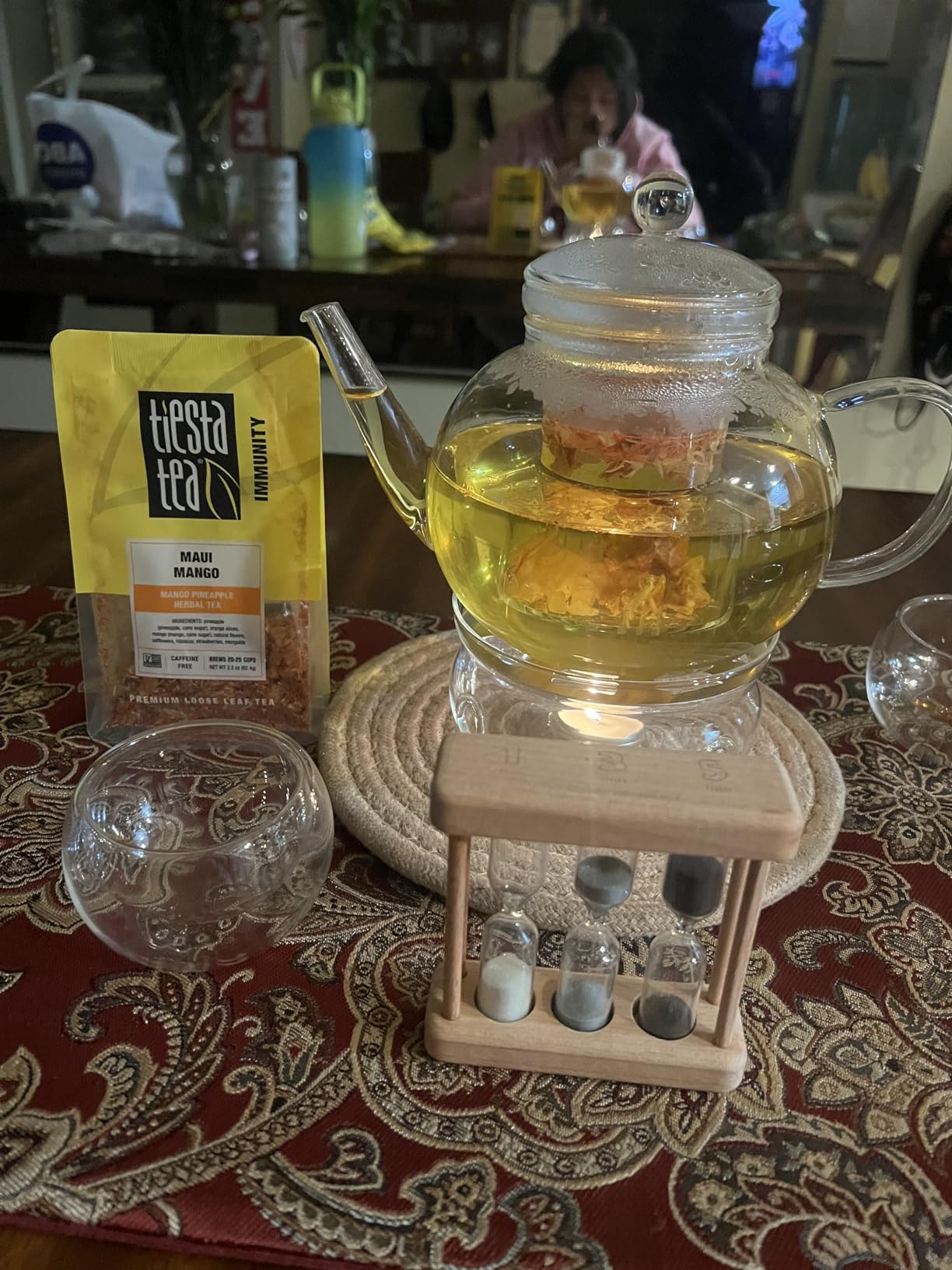 Teabloom Complete Glass Tea Set – Teapot (40 oz), Loose Tea Infuser, 4 Insulated Teacups, Tea Warmer with Candlelight, and 12 Flowering Teas – Elegant Blooming Tea Gift Set Customer Review Teabloom Complete Glass Tea Set – Teapot (40 oz), Loose Tea Infuser, 4 Insulated Teacups, Tea Warmer with Candlelight, and 12 Flowering Teas – Elegant Blooming Tea Gift Set - Customer Photo 1