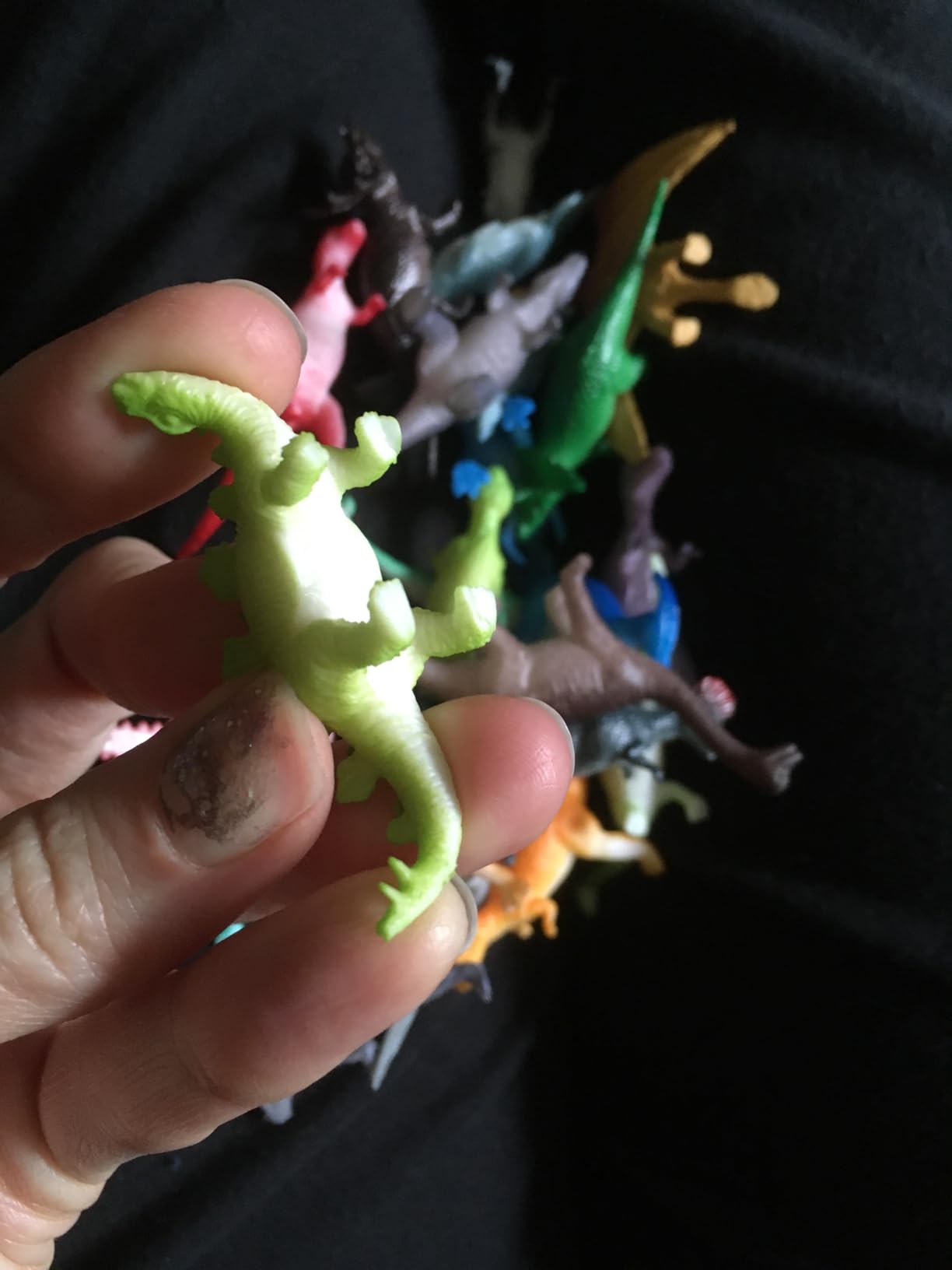 82 Piece Mini Dinosaur Toy Set for Dino Party Favor Supplies Birthday Cupcake Toppers - Assorted Vinyl Plastic Figure Toys for Kids Toddler Pinata Filler School Carnival Prize Bulk Goodie Bag Stuffers - Customer Photo 1