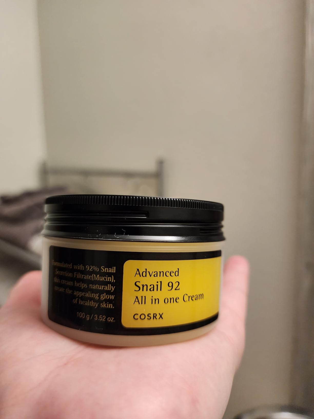 COSRX Snail Mucin 92% Face Moisturizer, 3.52 Oz, Lightweight Moisturing Cream for Soft, Glowy Skin, Korean Skin Care, Korean Moisturizer Face Cream, Stocking Stuffers for Women Customer Review COSRX Snail Mucin 92% Face Moisturizer, 3.52 Oz, Lightweight Moisturing Cream for Soft, Glowy Skin, Korean Skin Care, Korean Moisturizer Face Cream, Stocking Stuffers for Women - Customer Photo 1