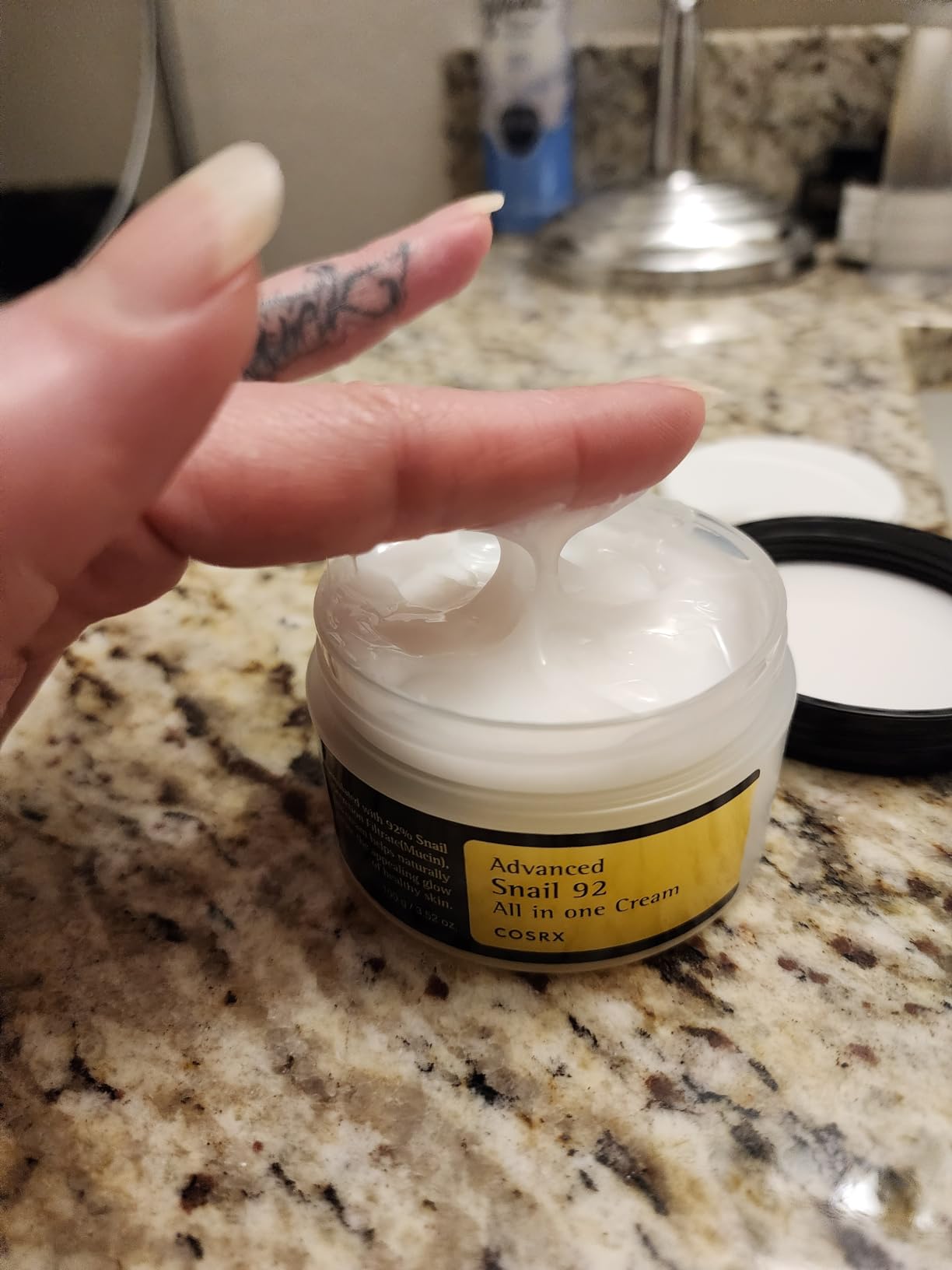 COSRX Snail Mucin 92% Face Moisturizer, 3.52 Oz, Lightweight Moisturing Cream for Soft, Glowy Skin, Korean Skin Care, Korean Moisturizer Face Cream, Stocking Stuffers for Women Customer Review COSRX Snail Mucin 92% Face Moisturizer, 3.52 Oz, Lightweight Moisturing Cream for Soft, Glowy Skin, Korean Skin Care, Korean Moisturizer Face Cream, Stocking Stuffers for Women - Customer Photo 2