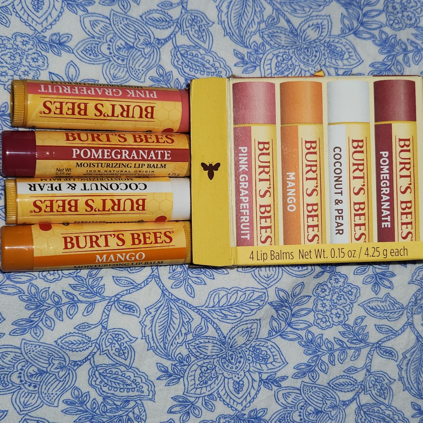 Burt's Bees Lip Balm, Beeswax, Strawberry, Coconut and Pear, and Vanilla Bean Pack, With Responsibly Sourced Beeswax, Tint-Free, Natural Lip Treatment, 4 Tubes, 0.15 oz. Customer Review Burt's Bees Lip Balm, Beeswax, Strawberry, Coconut and Pear, and Vanilla Bean Pack, With Responsibly Sourced Beeswax, Tint-Free, Natural Lip Treatment, 4 Tubes, 0.15 oz. - Customer Photo 2