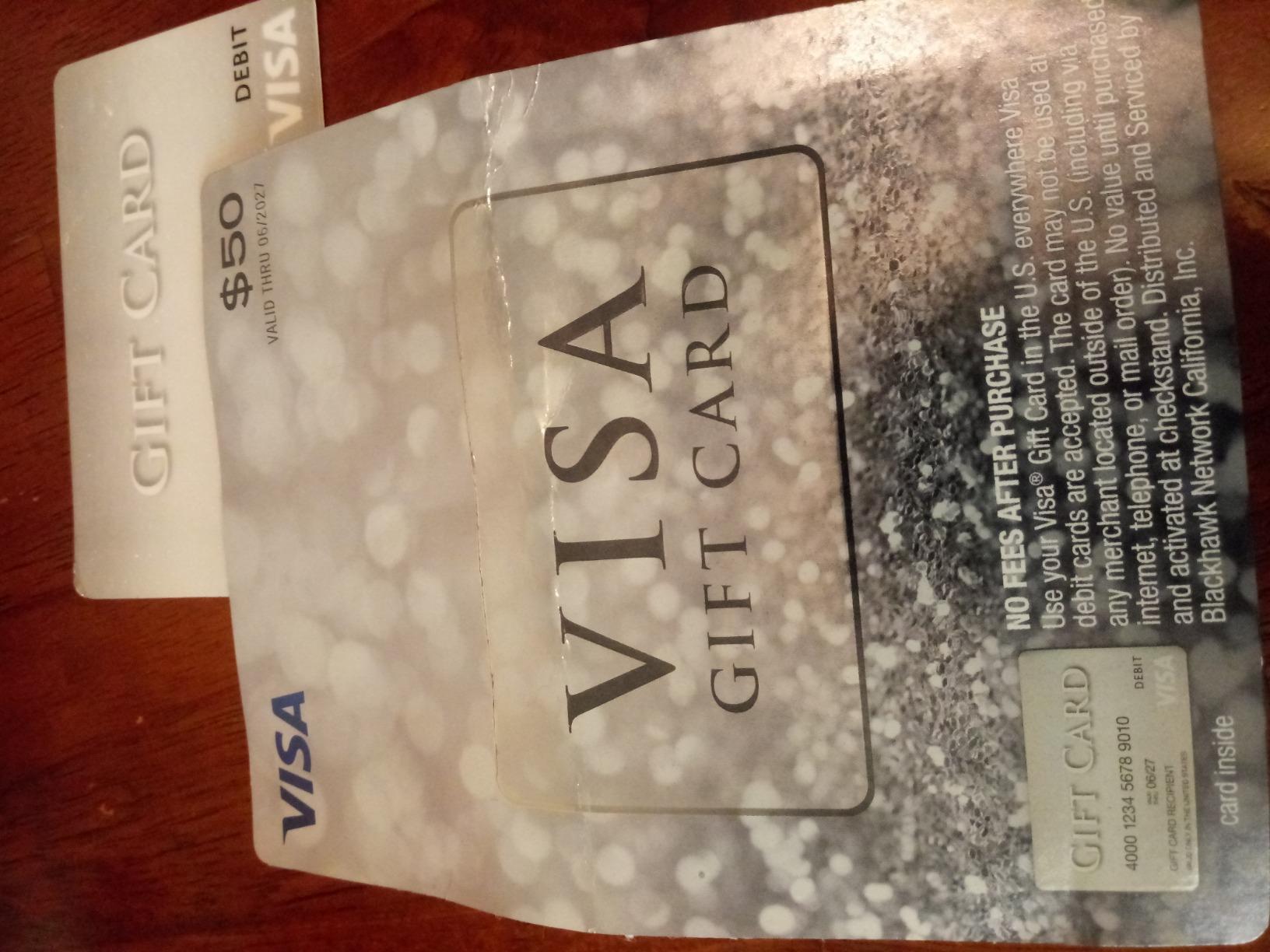 Visa $50 Gift Card (plus $4.95 Purchase Fee) - Perfect Thank You Gift for Teachers, Coworkers, and Volunteers Customer Review Visa $50 Gift Card (plus $4.95 Purchase Fee) - Perfect Thank You Gift for Teachers, Coworkers, and Volunteers - Customer Photo 1