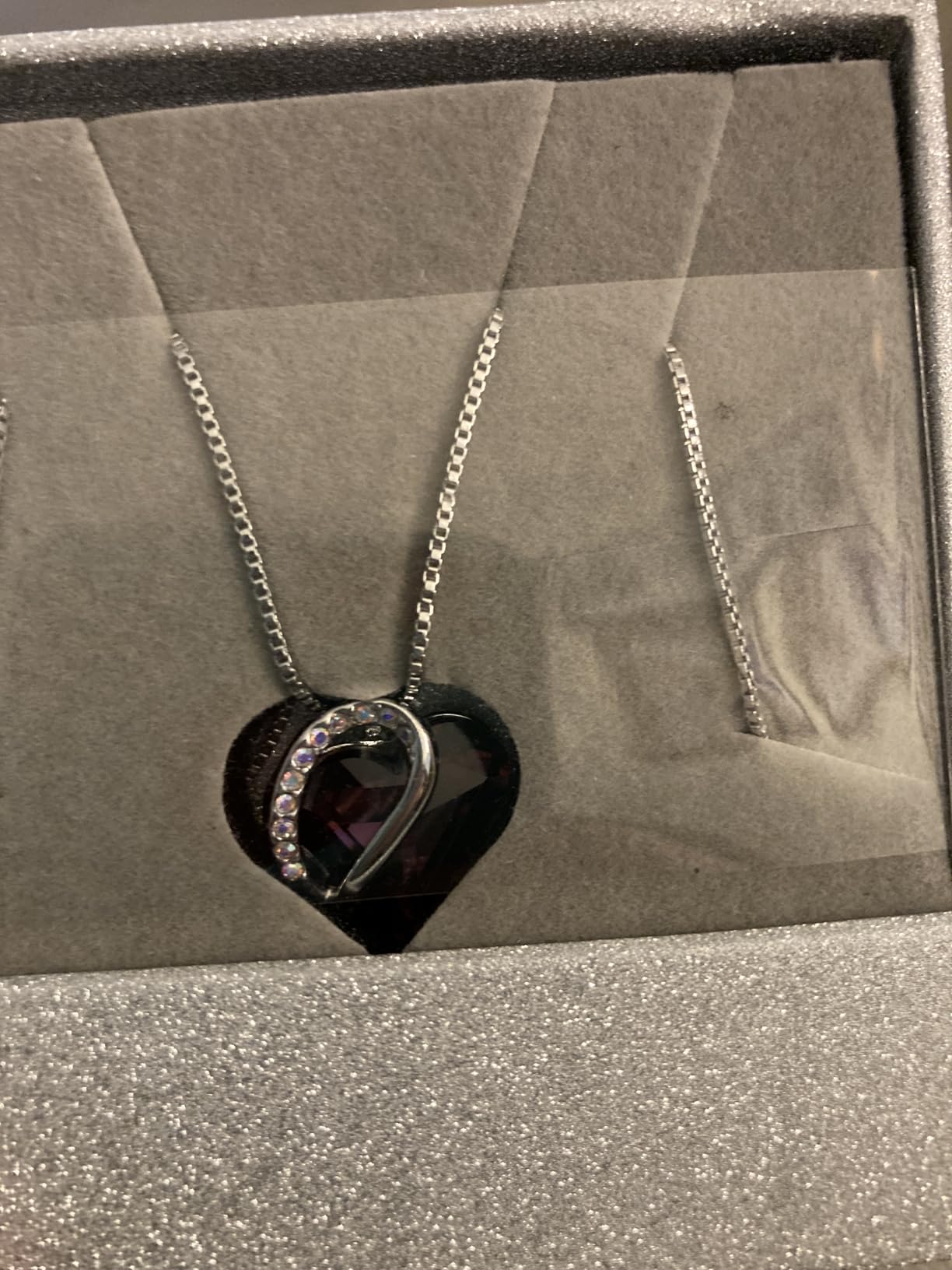 Leafael Necklaces for Women, Infinity Love Birthstone Heart Crystal Pendant, Birthday Jewelry Gifts for Her, Mom, and Wife, Silver Plated, 18 plus 2 inch Adjustable Chain - Customer Photo 5