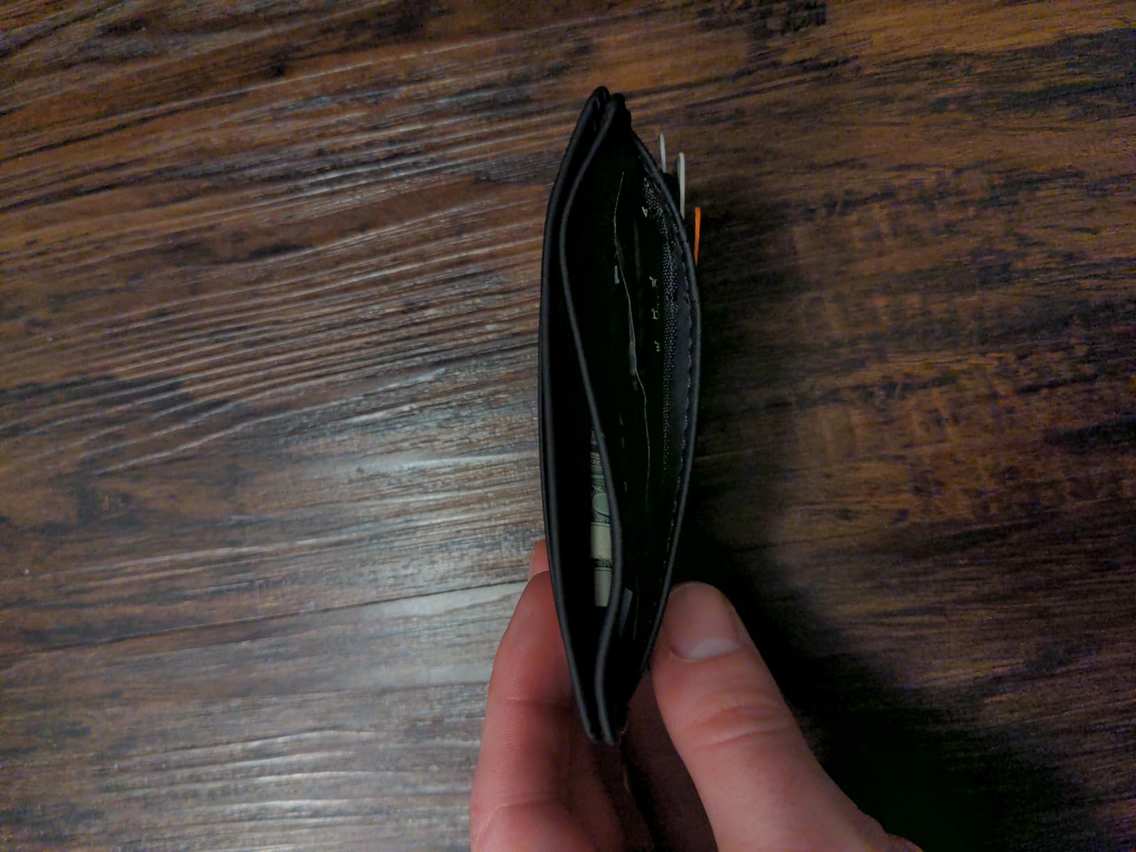 Travelambo Slim Wallet Front Pocket Minimalist Leather RFID Blocking Medium Size Customer Review Travelambo Slim Wallet Front Pocket Minimalist Leather RFID Blocking Medium Size - Customer Photo 2