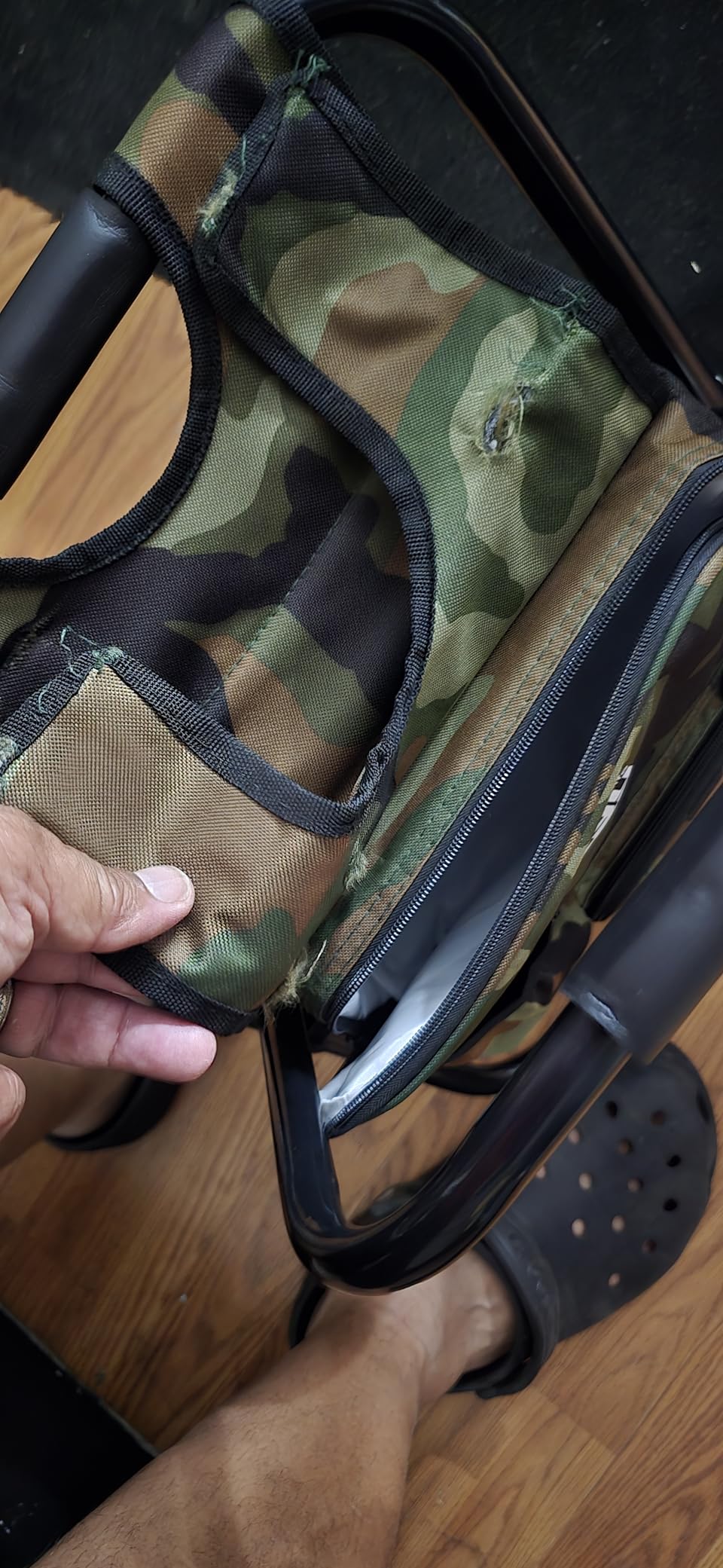 Folding Camping Chair Stool Backpack with Cooler Insulated Picnic Bag, Hiking Camouflage Seat Table Bag Camping Gear, Outdoor Fishing Hunting Gifts for Men - Customer Photo 1