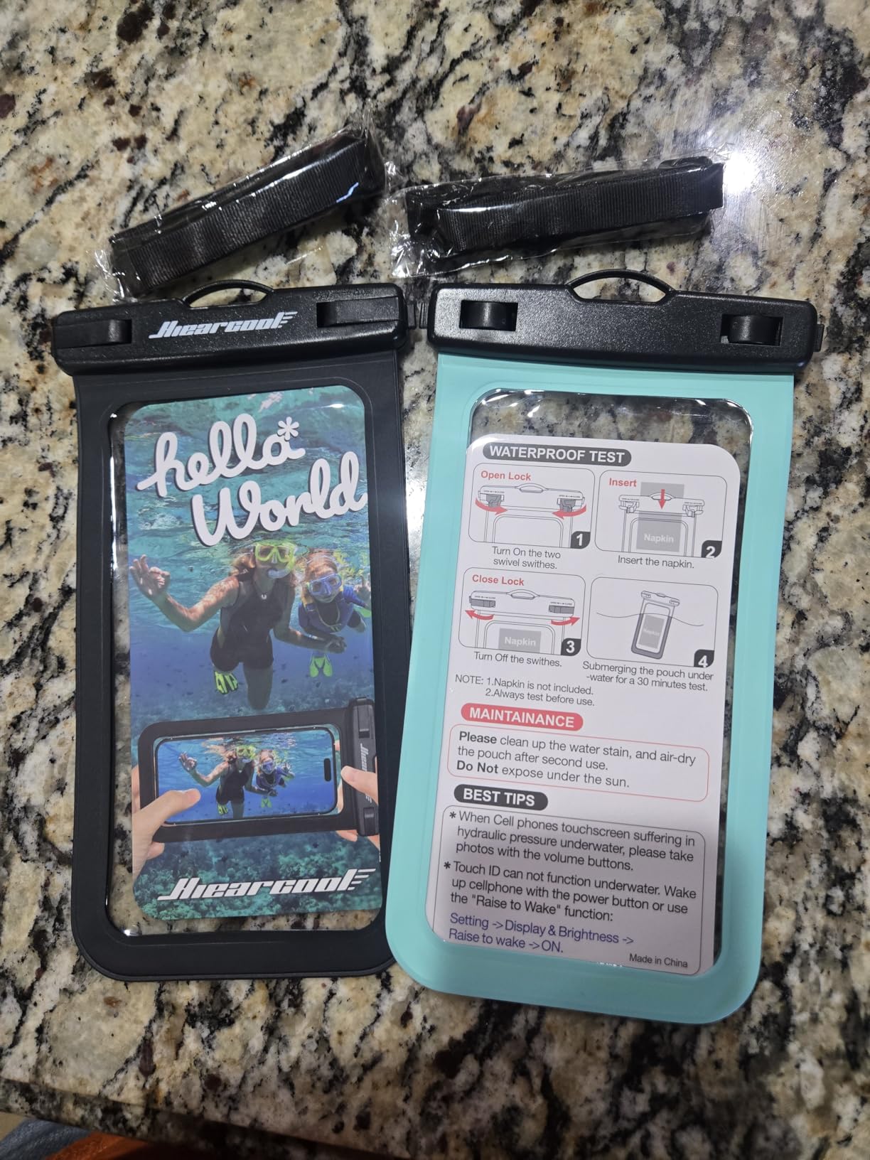 Hiearcool Waterproof Phone Pouch, IPX8 Waterproof Phone Case for iPhone 17/16/15/14 Pro Max, Cell Phone Dry Bag for Beach & Cruise Essentials, Touch Screen, Lanyard Included, 2 Pack (Fits Up to 8.3 Hiearcool Waterproof Phone Pouch, IPX8 Waterproof Phone Case for iPhone 17/16/15/14 Pro Max, Cell Phone Dry Bag for Beach & Cruise Essentials, Touch Screen, Lanyard Included, 2 Pack (Fits Up to 8.3