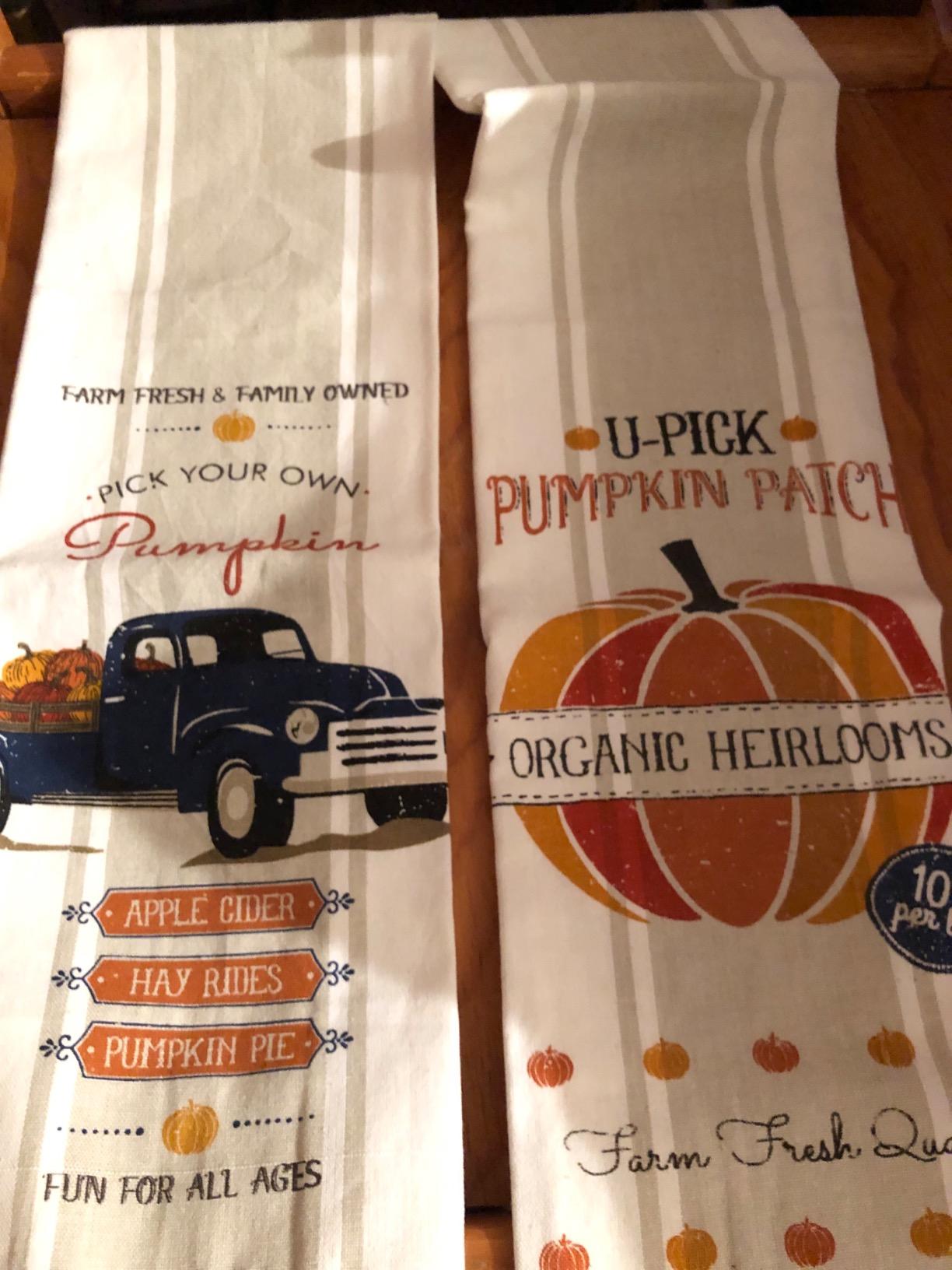 DII Fall Kitchen Towels for Kitchen Decorative Cotton Dish Towel Set, 18x28, Grateful Heart, 2 Count Customer Review DII Fall Kitchen Towels for Kitchen Decorative Cotton Dish Towel Set, 18x28, Grateful Heart, 2 Count - Customer Photo 2