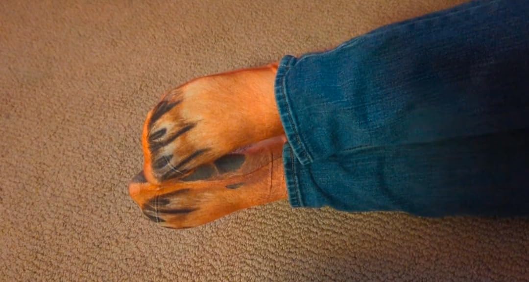 FreeNFond Funny Animal Paw Socks Gag Gifts for White Elephant Gift Exchange - Customer Photo 1
