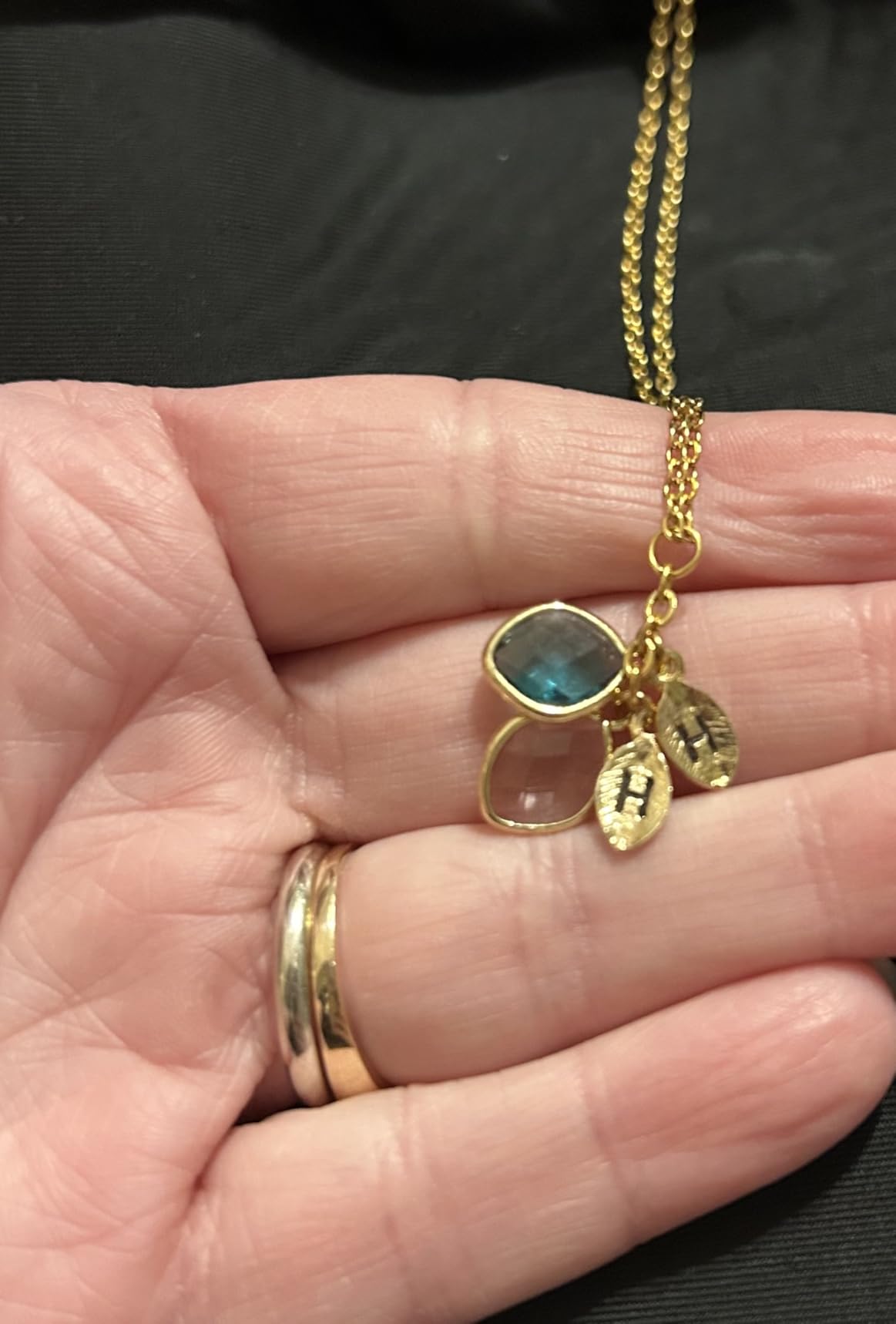 MignonandMignon Birthstone Necklace for Grandma, Initial Necklaces for Women Personalized Jewelry for Women Birthstone Necklace, Grandkids Name Gifts for Mom Necklace Family, Unique – BSON-L-D - Customer Photo 1