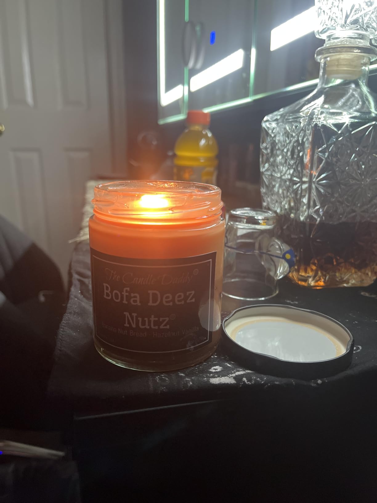 Bofa Deez Nutz- Funny- Banana Nut Bread n Hazelnut Vanilla- Scented Candle- Double Pour- 6 Ounce- 40 Hour Burn Time - Customer Photo 1