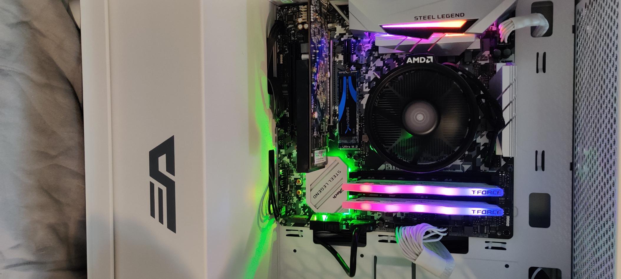 ASRock B450M STEEL LEGEND Socket AM4/ AMD Promontory B450/ DDR4/ Quad CrossFireX/ SATA3&USB3.1/ M.2/ A&GbE/ MicroATX Motherboard - Customer Photo 001