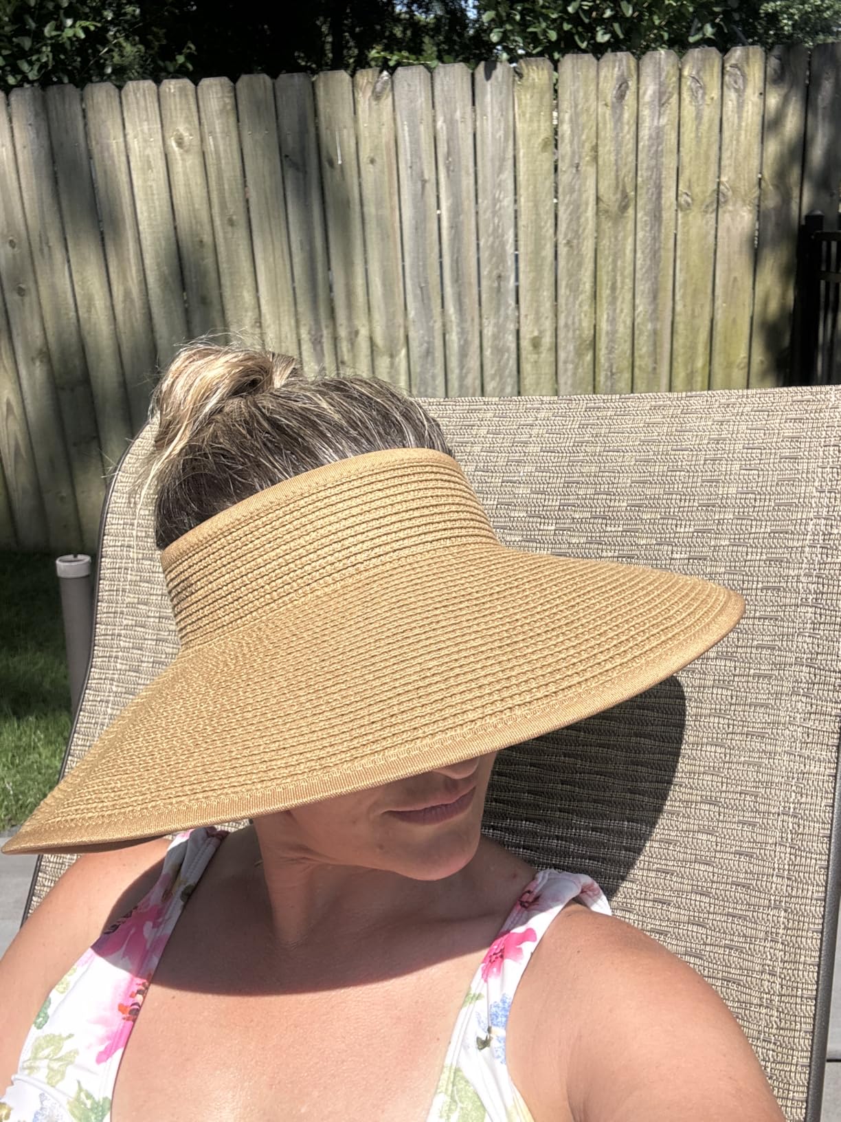 FURTALK Sun Hats for Women Wide Brim Beach Hat Straw Visor Ponytail Summer UV Packable Foldable Beach Vacation Essentials Customer Review FURTALK Sun Hats for Women Wide Brim Beach Hat Straw Visor Ponytail Summer UV Packable Foldable Beach Vacation Essentials - Customer Photo 1