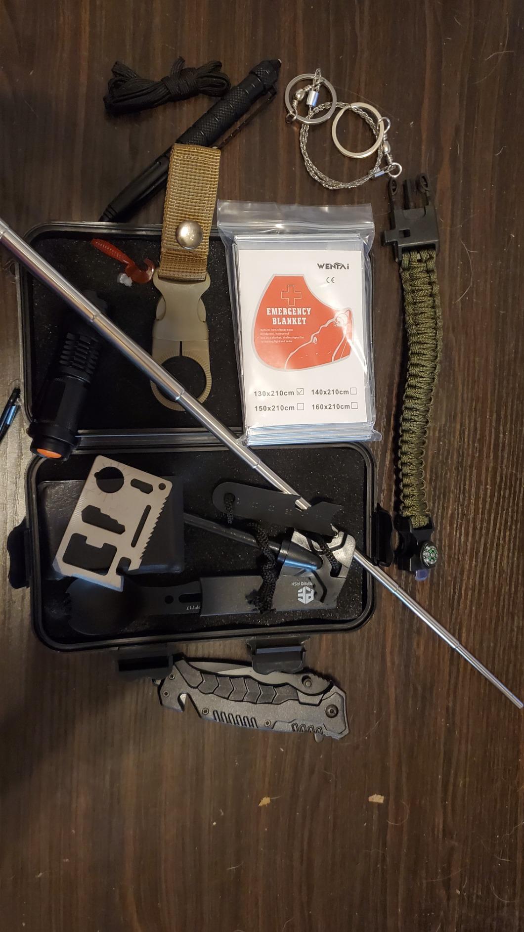 VEITORLD Gifts for Men Dad Him Christmas - Survival Gear and Equipment 12 in 1, Survival Kits - Cool Unique Fishing Hunting Birthday Gifts for Husband Teen Boy Boyfriend Women, Mens Stocking Stuffers - Customer Photo 2