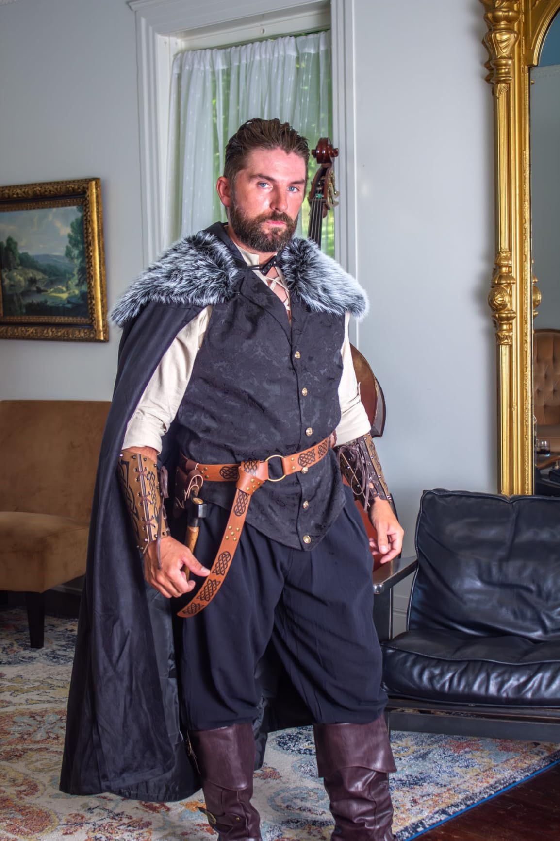 VATPAVE Mens Victorian Suit Vest Steampunk Gothic Waistcoat Customer Review VATPAVE Mens Victorian Suit Vest Steampunk Gothic Waistcoat - Customer Photo 2