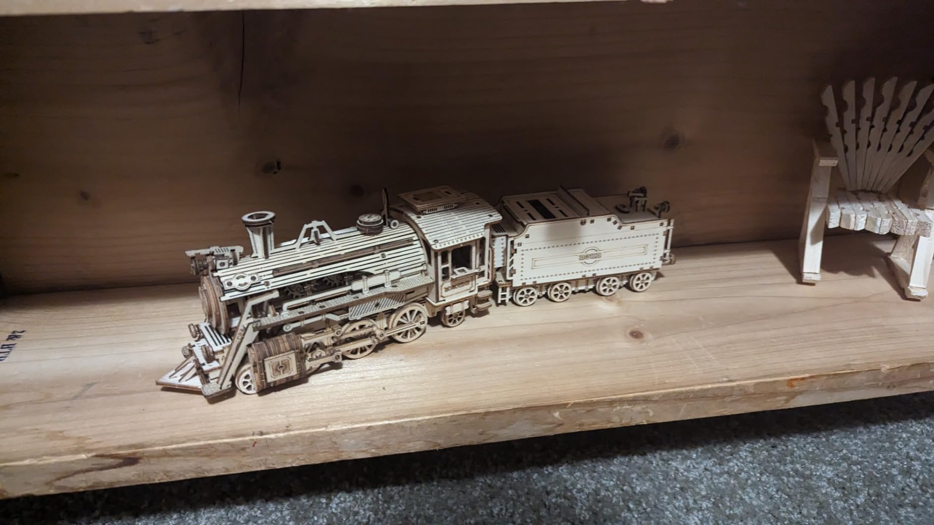 ROKR 3D Wooden Puzzle for Adults-Mechanical Train Model Kits-Brain Teaser Puzzles-Vehicle Building Kits-Unique Gift for Teens on Birthday/Christmas Day(1:80 Scale)(MC501-Prime Steam Express) Customer Review ROKR 3D Wooden Puzzle for Adults-Mechanical Train Model Kits-Brain Teaser Puzzles-Vehicle Building Kits-Unique Gift for Teens on Birthday/Christmas Day(1:80 Scale)(MC501-Prime Steam Express) - Customer Photo 2