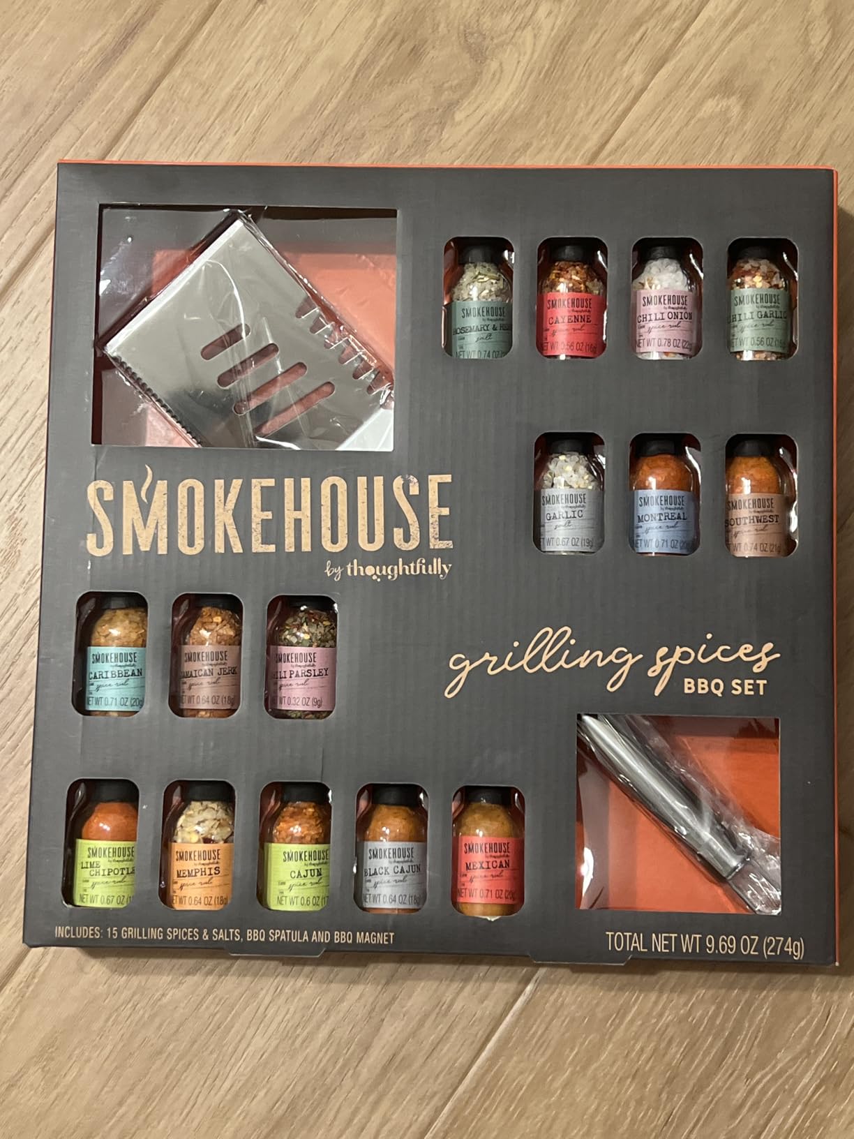 Smokehouse by Thoughtfully Ultimate Grilling Spice Set, Grill Seasoning Gift Set Flavors Include Chili Garlic, Rosemary and Herb, Lime Chipotle, Cajun Seasoning and More, Pack of 20 - Customer Photo 4