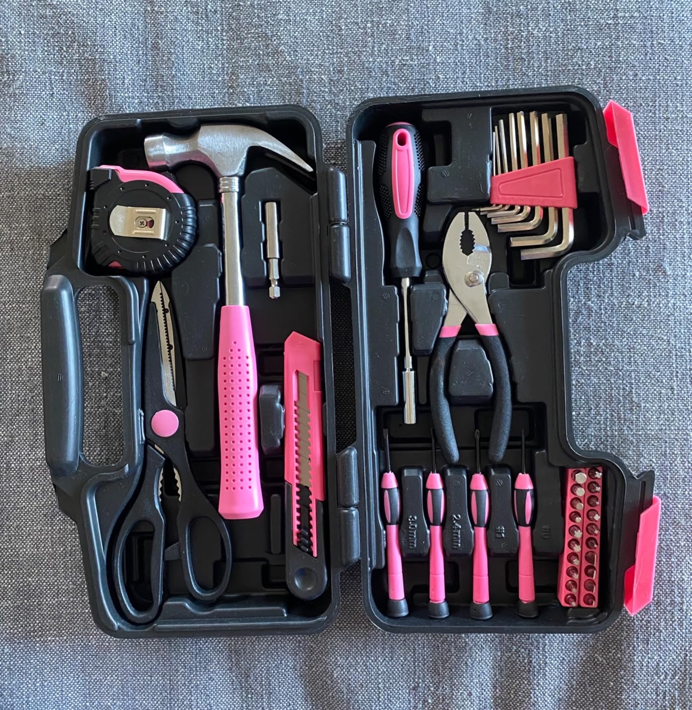 40-Piece All Purpose Household Pink Tool Kit for Girls, Ladies and Women - Includes All Essential Tools for Home, Garage, Office and College Dormitory Use - Customer Photo 2