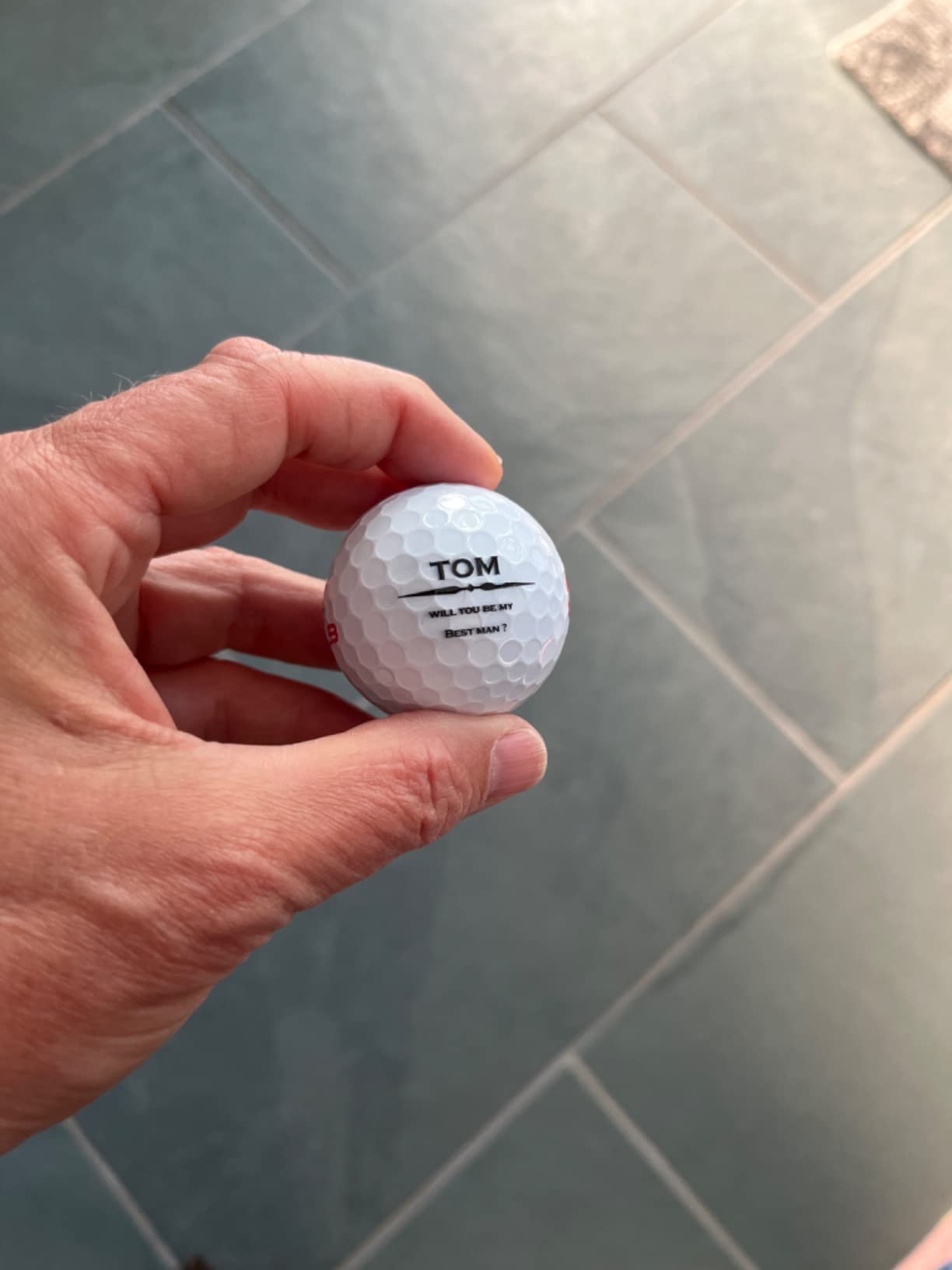 Wilson Sleeve of 3 Personalized Golf Balls for Men, Groomsmen Gift, Father of The Bride Gifts, Custom Design for Groomsmen, Officiant, Ushers, Best Man Golf Balls Customer Review Wilson Sleeve of 3 Personalized Golf Balls for Men, Groomsmen Gift, Father of The Bride Gifts, Custom Design for Groomsmen, Officiant, Ushers, Best Man Golf Balls - Customer Photo 2