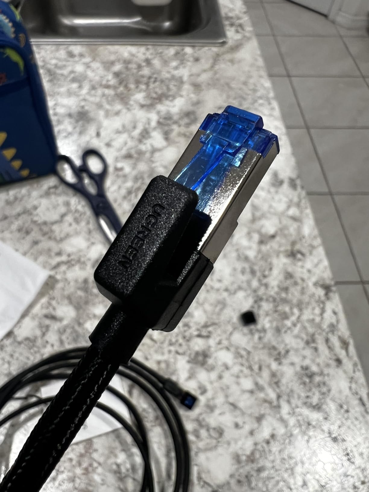 UGREEN Cat 8 Ethernet Cable 6FT, High Speed Braided 40Gbps 2000Mhz Network Cord Cat8 RJ45 Shielded Indoor Heavy Duty LAN Cables Compatible for Gaming PC PS5 Xbox Modem Router 6FT Customer Review UGREEN Cat 8 Ethernet Cable 6FT, High Speed Braided 40Gbps 2000Mhz Network Cord Cat8 RJ45 Shielded Indoor Heavy Duty LAN Cables Compatible for Gaming PC PS5 Xbox Modem Router 6FT - Customer Photo 1