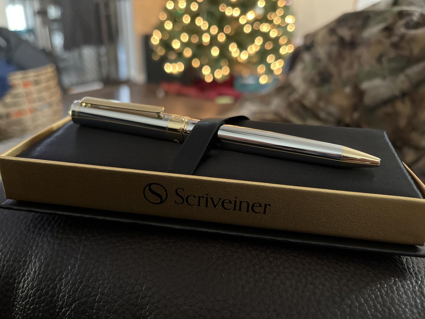 Scriveiner Midnight Blue Ballpoint Pen - Stunning Blue Lacquer Luxury Pen, Chrome Finish, Schmidt Black Refill, Best Ball Pen Gift Set for Men & Women, Professional Executive Office, Nice Designer Pen Customer Review Scriveiner Midnight Blue Ballpoint Pen - Stunning Blue Lacquer Luxury Pen, Chrome Finish, Schmidt Black Refill, Best Ball Pen Gift Set for Men & Women, Professional Executive Office, Nice Designer Pen - Customer Photo 1