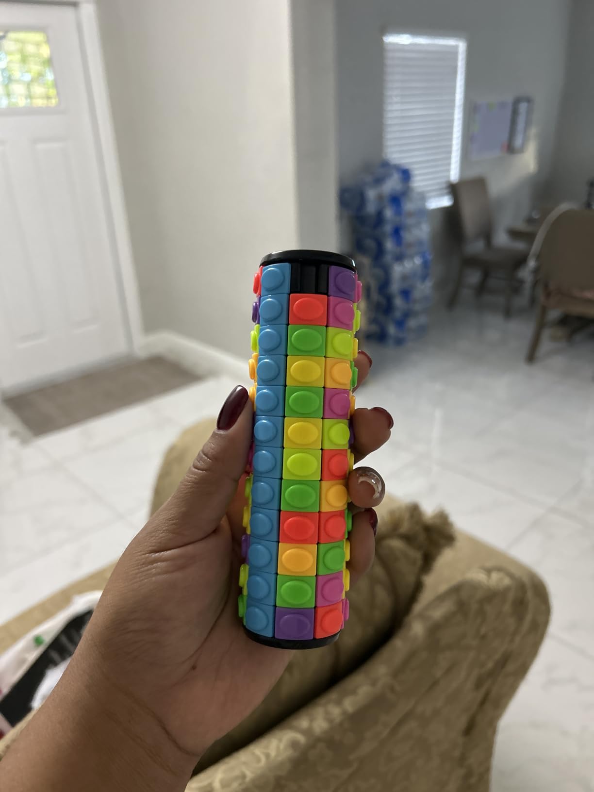R.Y.TOYS Rotate and Slide Puzzle-Design Patent, Fidget Toys (Restore Order/Create Patterns) 8 Colors, 4 Layers-Detach Piece for Quick Play - Customer Photo 1