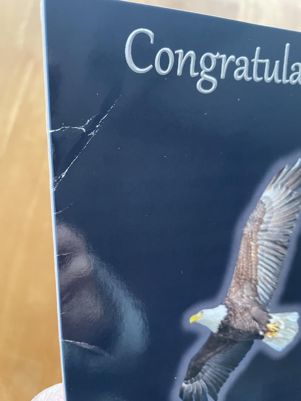Glowing Eagle Congratulations Card for Eagle Scout Gift or Present - Customer Photo 1