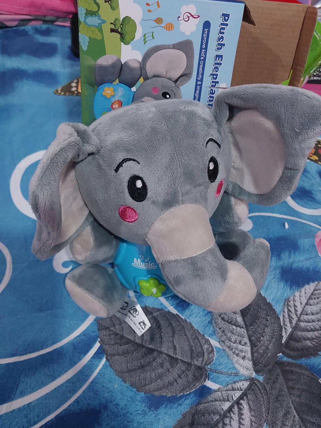 Aitbay Plush Elephant Music Baby Toys 0 to 6 Months, Cute Stuffed Animal Light Up Baby Toys Newborn Baby Musical Toys for Infant Babies Boys & Girls Toddlers 6 to 12 Months Customer Review Aitbay Plush Elephant Music Baby Toys 0 to 6 Months, Cute Stuffed Animal Light Up Baby Toys Newborn Baby Musical Toys for Infant Babies Boys & Girls Toddlers 6 to 12 Months - Customer Photo 2
