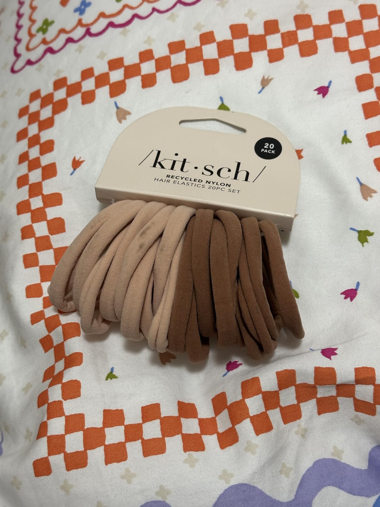 Kitsch Hair Ties No Damage - Strong, Stretchy & Snag-Free Hair Bands | Soft Nylon Ponytail Holders, Stylish Elastics for Everyday Hairstyles | Ideal Gifts for Women - Blush, 20pcs Customer Review Kitsch Hair Ties No Damage - Strong, Stretchy & Snag-Free Hair Bands | Soft Nylon Ponytail Holders, Stylish Elastics for Everyday Hairstyles | Ideal Gifts for Women - Blush, 20pcs - Customer Photo 5