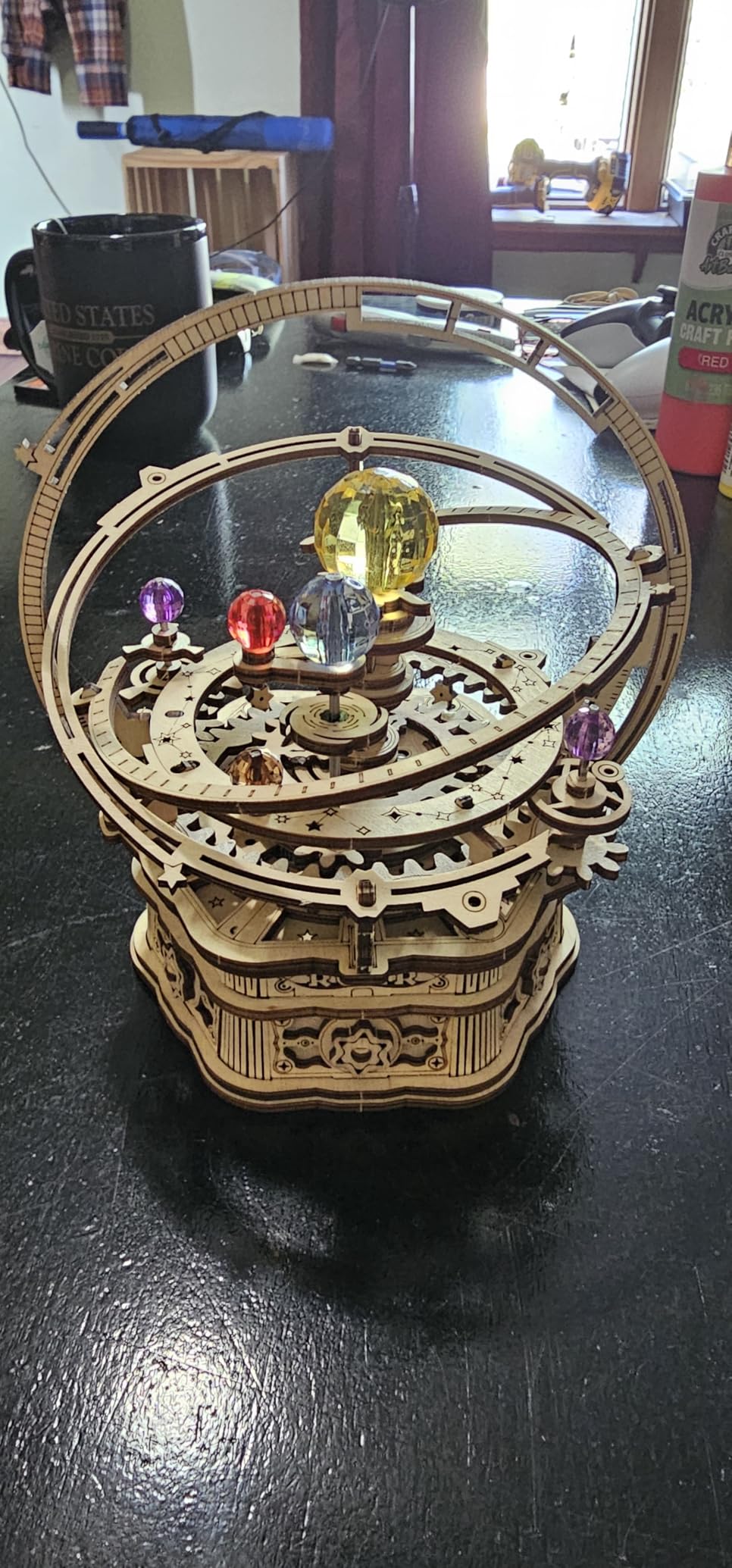 ROKR 3D Wooden Puzzles for Adults Mechanical Music Box-Starry Night, DIY Rotating Music Box Model Building Kits for Teens, DIY Crafts/Hobbies/Gifts Desk Decor for Boys Ages 14+ (Starry Night) - Customer Photo 1