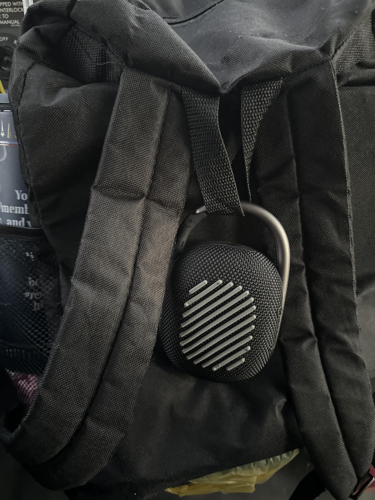 JBL Clip 4 - Portable Mini Bluetooth Speaker, big audio and punchy bass, integrated carabiner, IP67 waterproof and dustproof, 10 hours of playtime, speaker for home, outdoor and travel (Black) - Customer Photo 1
