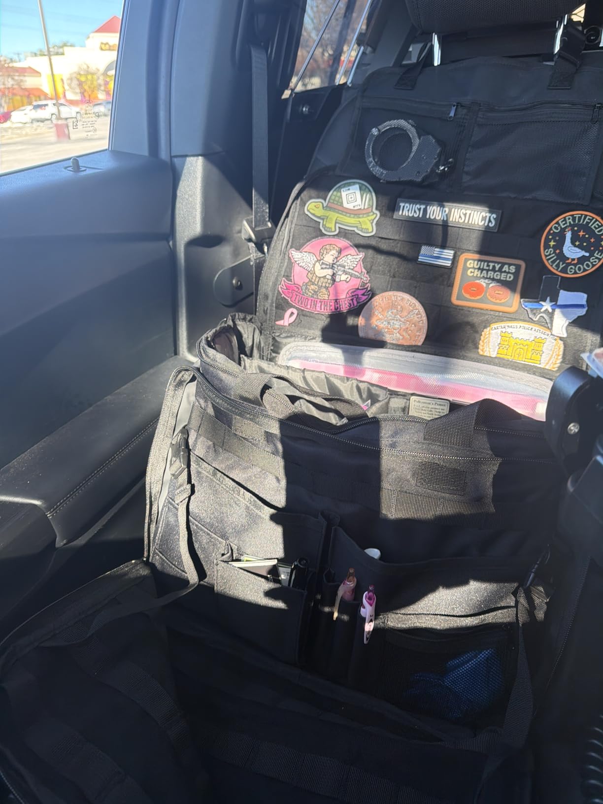 Trunab Patrol Bag Police Gear Car Front Seat Organizer for Law Enforcement Military Duty Bag with 15.6 Trunab Patrol Bag Police Gear Car Front Seat Organizer for Law Enforcement Military Duty Bag with 15.6